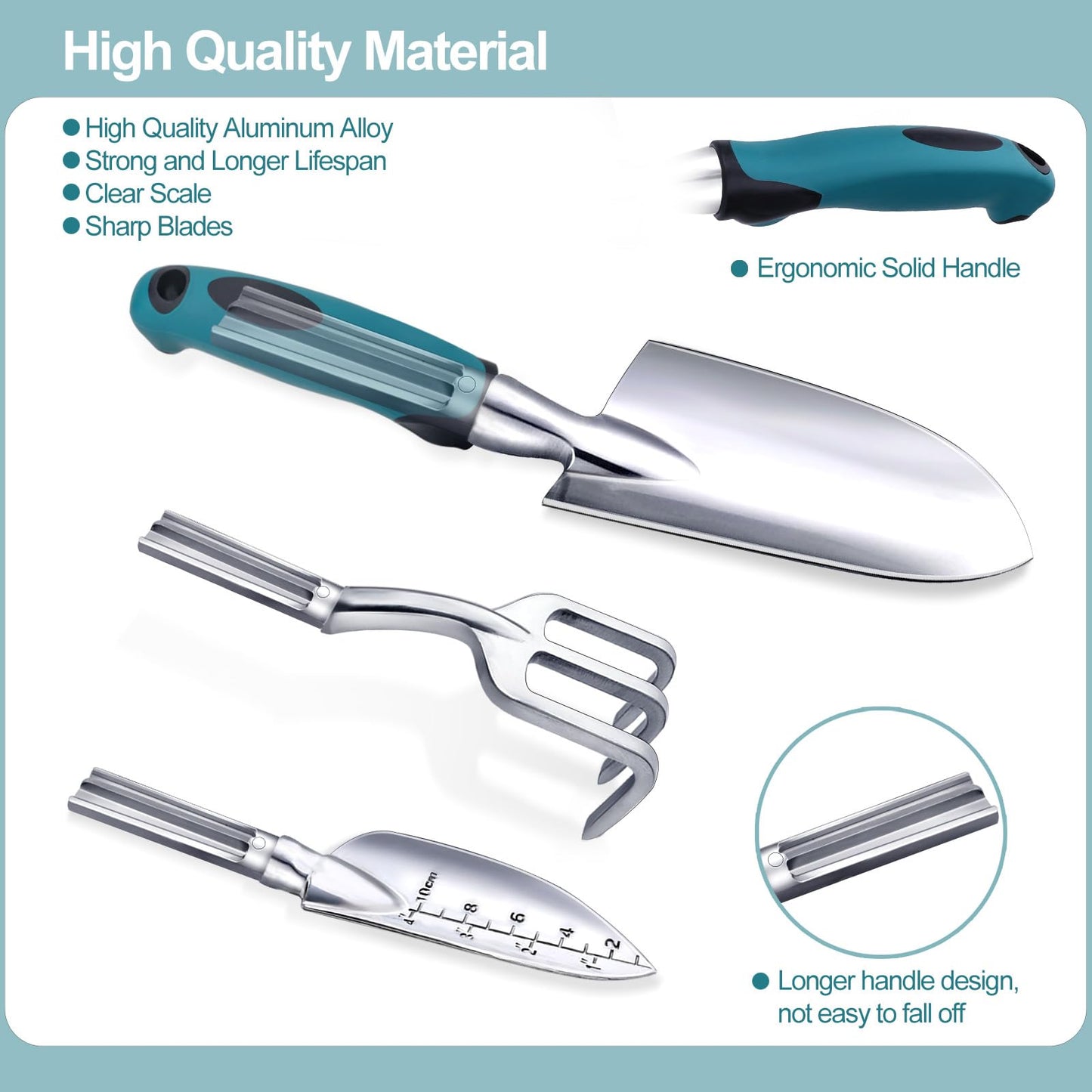 Kynup Gardening Tools 7-Piece, Heavy Duty Garden Tools Set with Non-Slip Ergonomic Handle, Repotting Mat, Rust-Proof, Gardening Hand Tools with Handbags and Gloves, Gardening Gifts for Women and Men 🍁 All In One Marketplace Canada