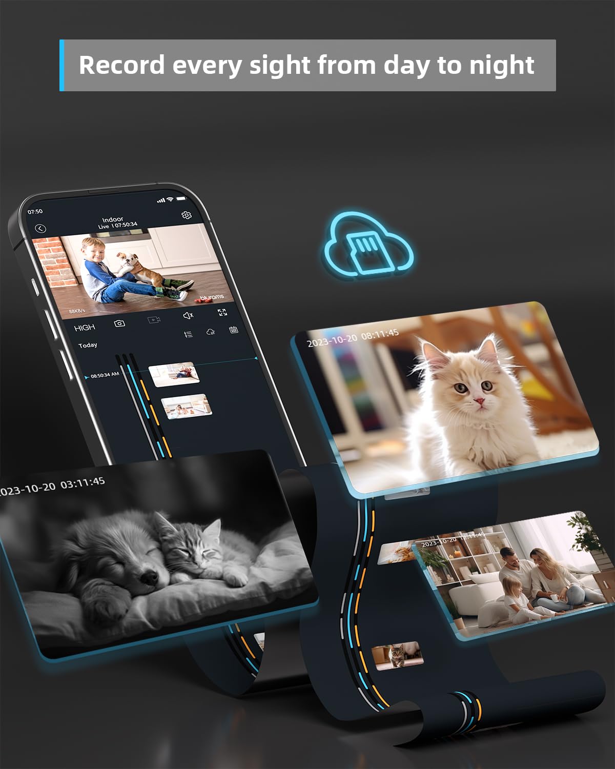 blurams Security Camera, 2K Indoor Camera 360-degree Pet Camera for Home Security w/ Motion Tracking, Phone App, 2-Way Audio, IR Night Vision, Siren, Works with Alexa & Google Assistant,White 🍁 All In One Marketplace Canada