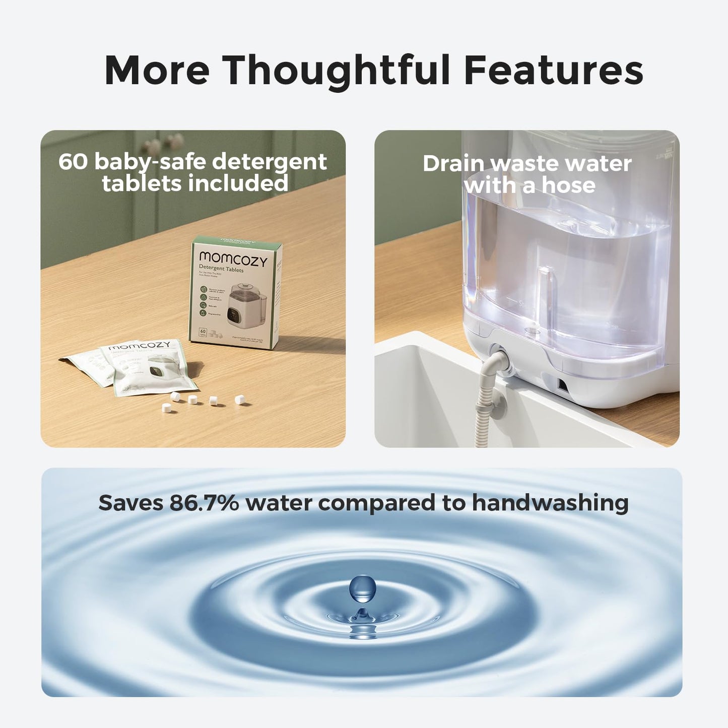 Momcozy KleanPal Pro Baby Bottle Washer, Sterilizer & Dryer - All-in-One Cleaning Machine for Bottles, Pump Parts & Baby Essentials - Time-Saving & Effortless Care 🍁 All In One Marketplace Canada