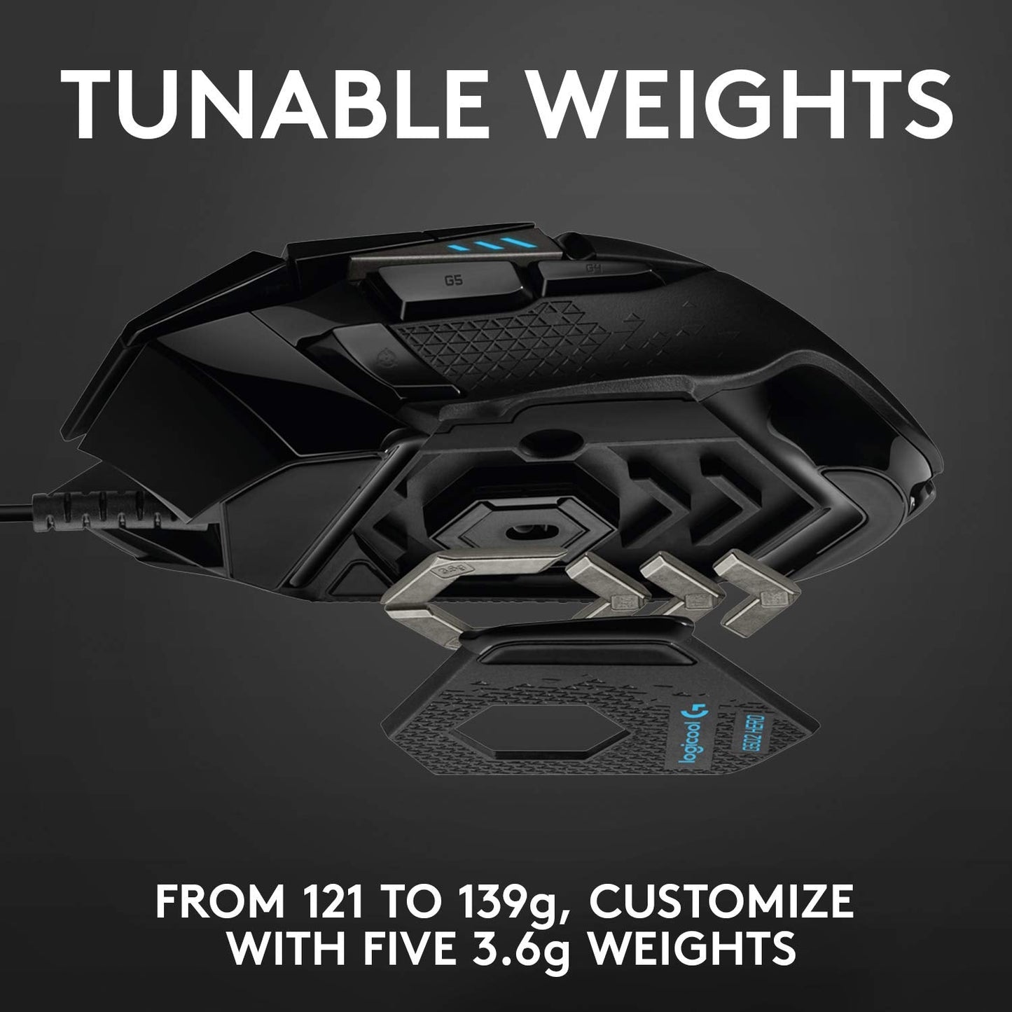 Logitech G502 Hero High Performance Wired Gaming Mouse, Hero 25K Sensor, 25,600 DPI, RGB, Adjustable Weights, 11 Programmable Buttons, On-Board Memory, PC/Mac, Black 🍁 All In One Marketplace Canada