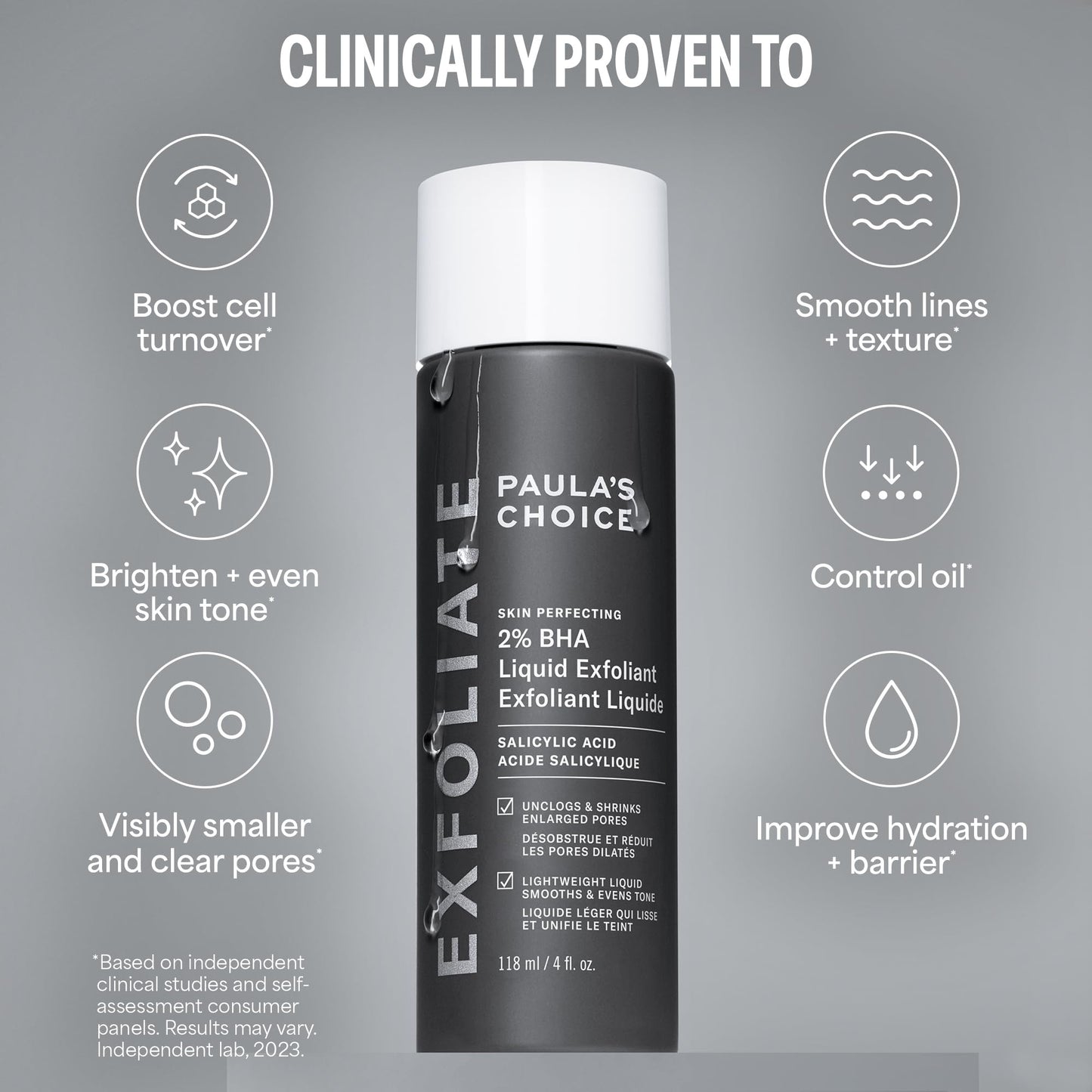 Paula's Choice SKIN PERFECTING 2% BHA Liquid Salicylic Acid Exfoliant Duo, Gentle Exfoliator for Enlarged Pores, Wrinkles & Fine Lines, Includes 1 Full Size Bottle & 1 Travel Size Bottle 🍁 All In One Marketplace Canada