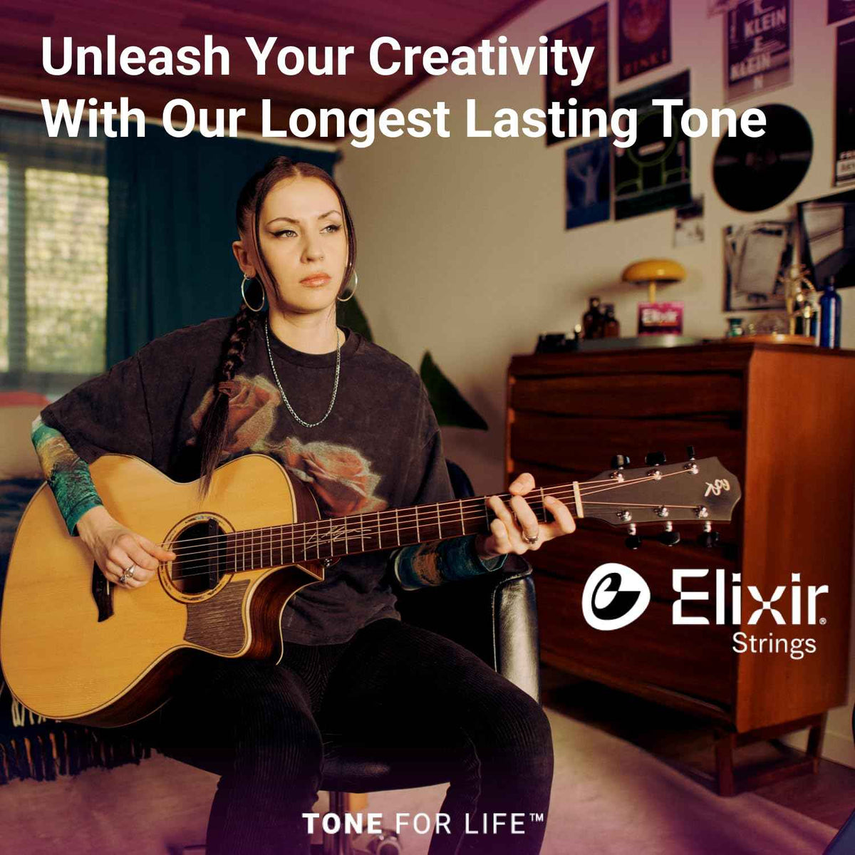 Elixir 80/20 Bronze Acoustic Guitar Strings with Nanoweb Coating - Custom Light 11-52 🍁 All In One Marketplace Canada