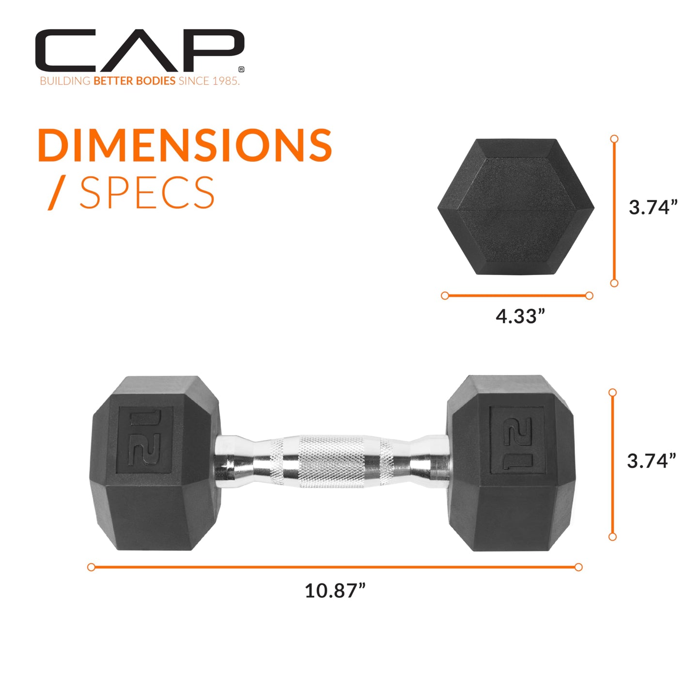 CAP Barbell 12 LB Pair Coated Hex Dumbbell Weight 🍁 All In One Marketplace Canada