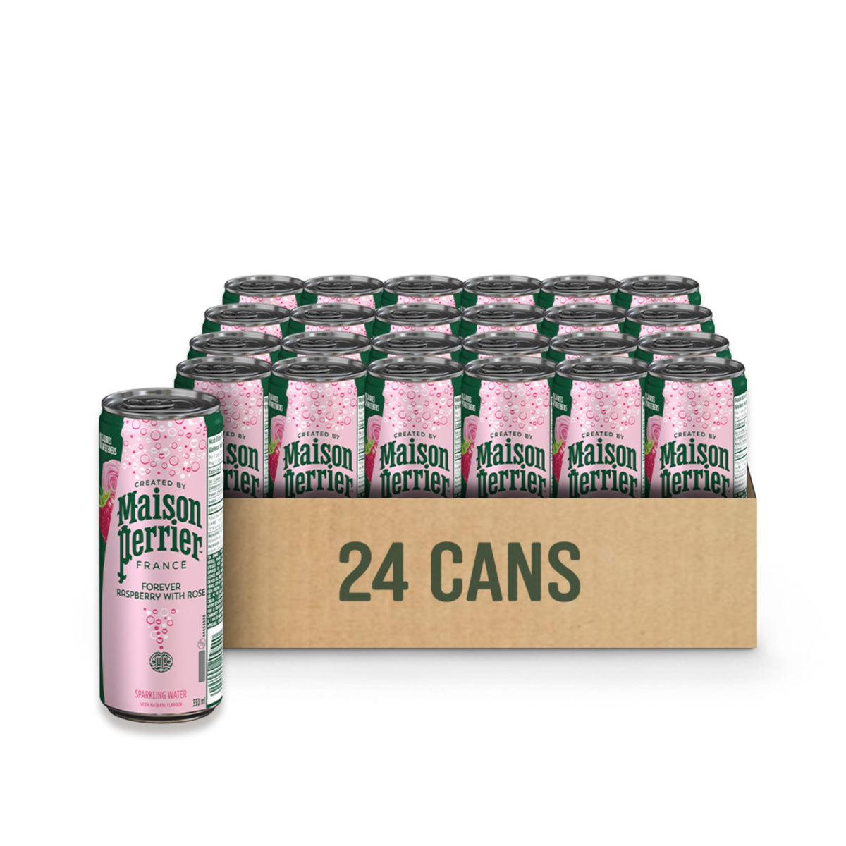 Maison Perrier Forever Raspberry Rose, Sparkling Water Beverage, 24 x 330ml 🍁 All In One Marketplace Canada