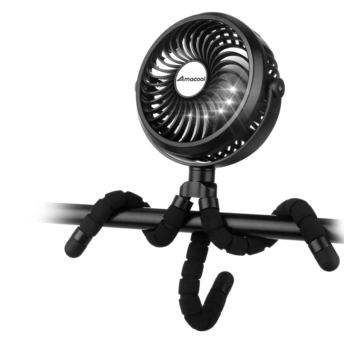 AMACOOL Battery Operated Stroller Fan Flexible Tripod Clip On Fan with 3 Speeds and Rotatable Handheld Personal Fans for Car Seat Crib Bike Treadmill 🍁 All In One Marketplace Canada