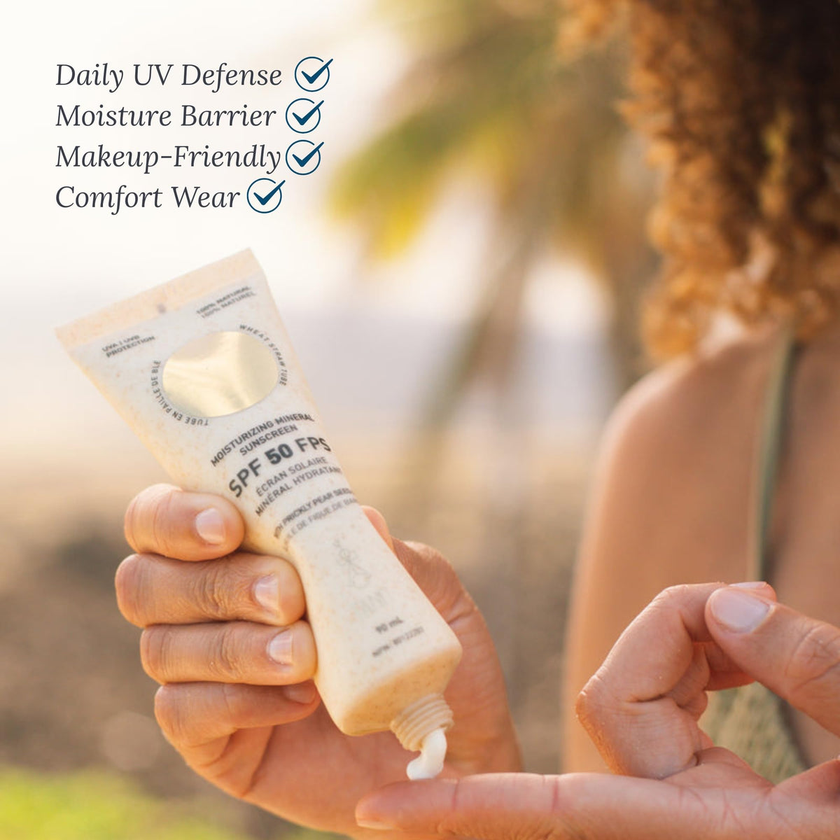 TANIT Moisturizing Mineral Sunscreen SPF 50, 90ml – Broad Spectrum UVA/UVB Defense with Prickly Pear Seed Oil – Lightweight, Water-Resistant, Unscented, Vegan Cream for Daily Face & Body Protection 🍁 All In One Marketplace Canada