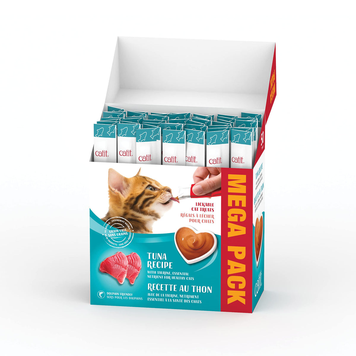 Catit Creamy Tuna Lickable Cat Treats, Mega Pack, 50 Tubes (750 g) 🍁 All In One Marketplace Canada