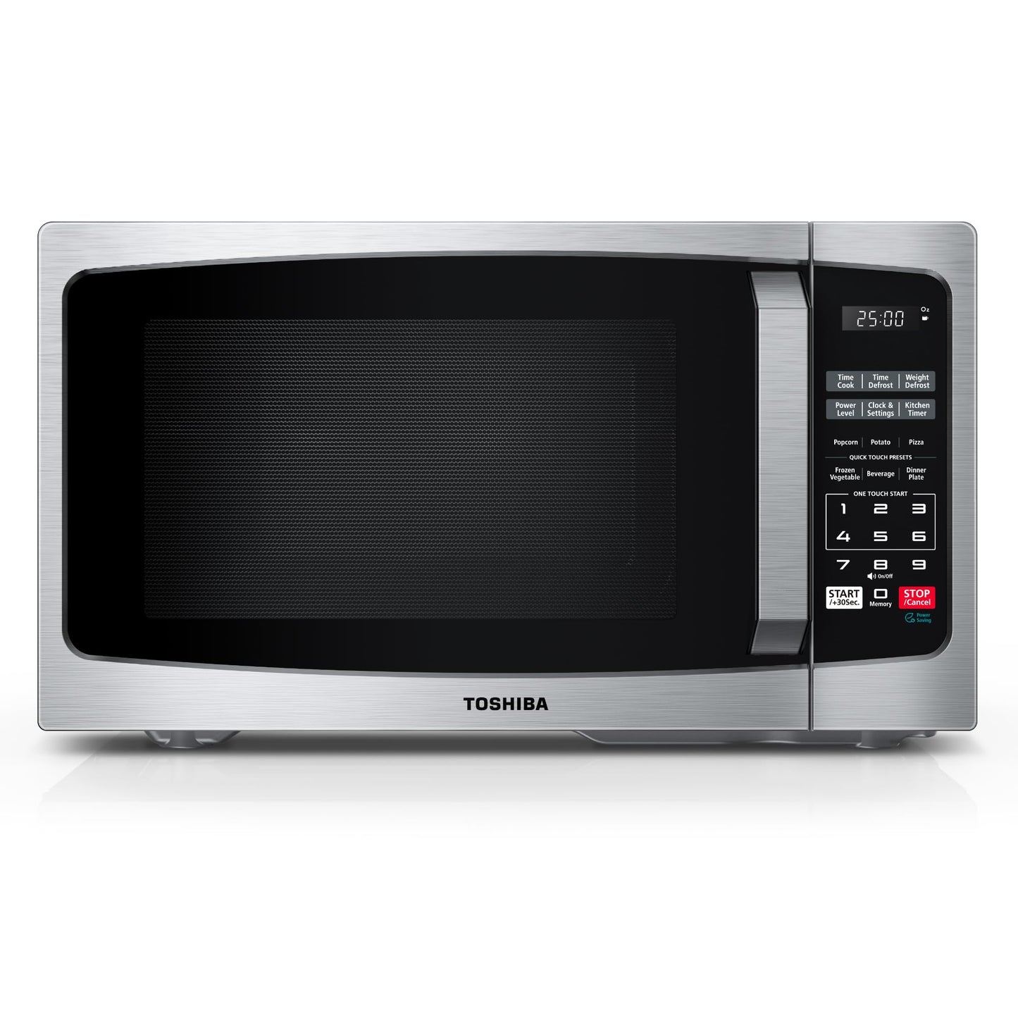 TOSHIBA ML-EM25P(SS)/CA Microwave Oven with Sound On/Off ECO Mode and LED Lighting, 0.9 Cu Ft/900W, Stainless Steel 🍁 All In One Marketplace Canada