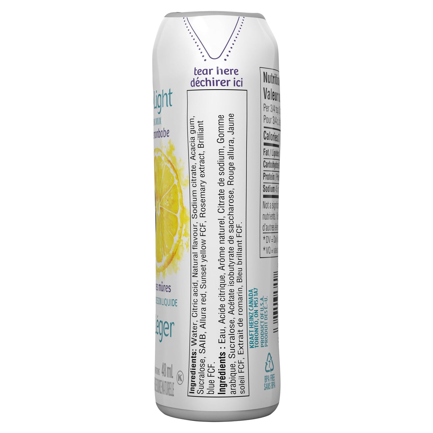 Crystal Light Blackberry Lemonbabe Liquid Drink Mix, 48 mL Bottle (Pack of 12) 🍁 All In One Marketplace Canada