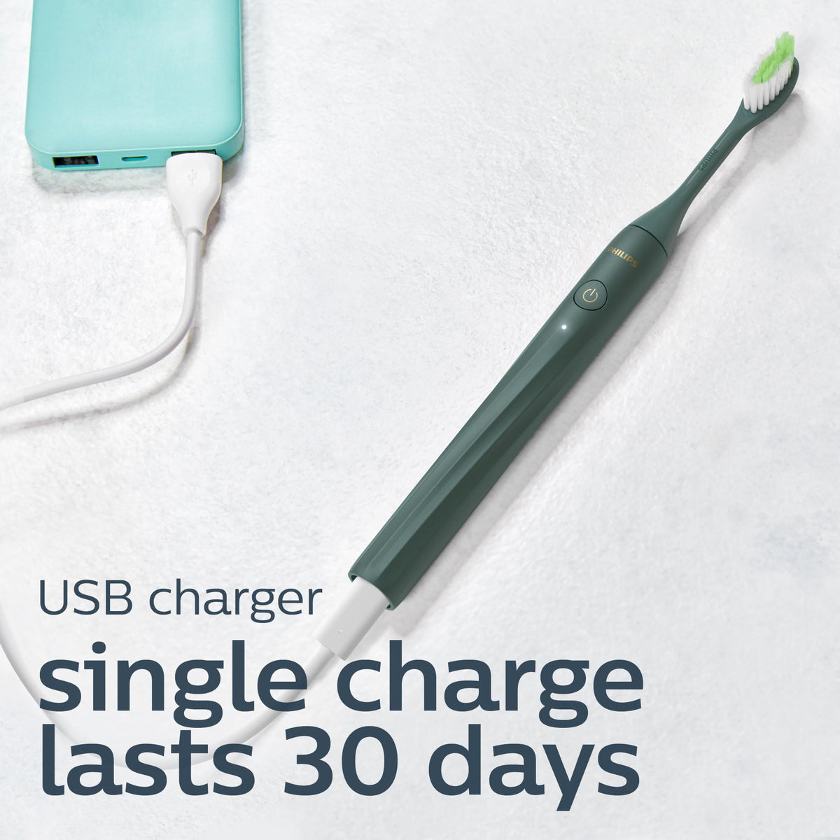Philips One by Sonicare Rechargeable Toothbrush, 1 Brush Head, Green 🍁 All In One Marketplace Canada
