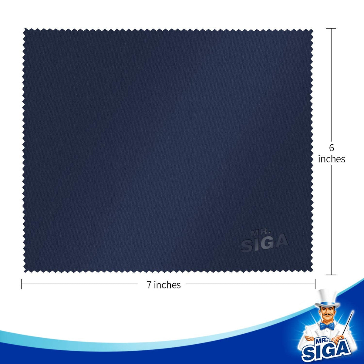 MR.SIGA Premium Microfiber Cleaning Cloths for Lens, Eyeglasses, Screens, Tablets, Glasses, 12 Pack, 6 x 7 inches (15 x 18 cm), Navy/Gray 🍁 All In One Marketplace Canada