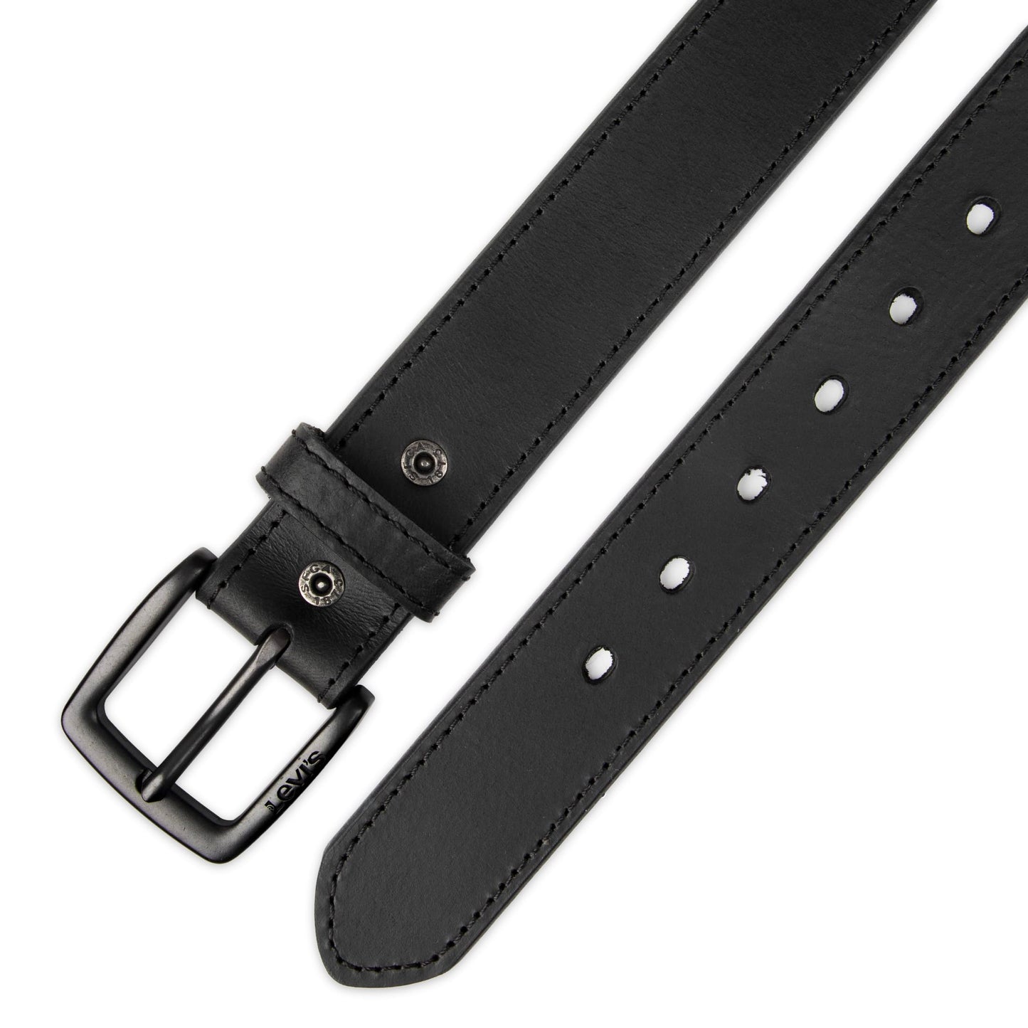 Levi's Casual Belt-Dress for Men Jeans with Thick Strap and Buckle, Matte Black, Medium (34-36) 🍁 All In One Marketplace Canada