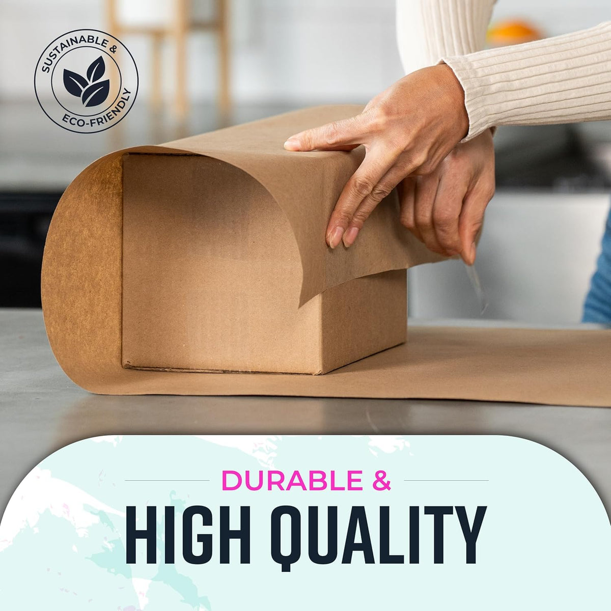 Bryco Goods 18" x 1200"(100’) Brown Wrapping Paper - Kraft Paper Roll for Packing, Arts & Crafts, Gift Wrapping, Bulletin Board, Banner, Bouquet Flower, Table Covering, Shipping & Moving Supplies 🍁 All In One Marketplace Canada