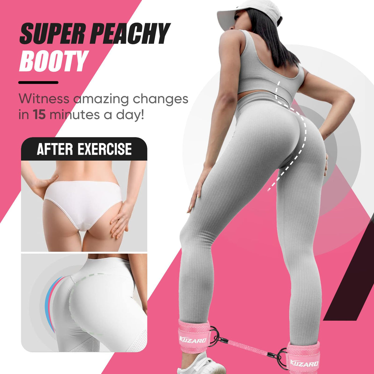 Resistance Bands with Ankle Straps, Ankle Weights Bands for Working Out, Exercise Band for Women Leg and Glute, Booty Workout Equipment for Kickbacks,Butt and Hip Training, Home Gym Fitness Equipment 🍁 All In One Marketplace Canada