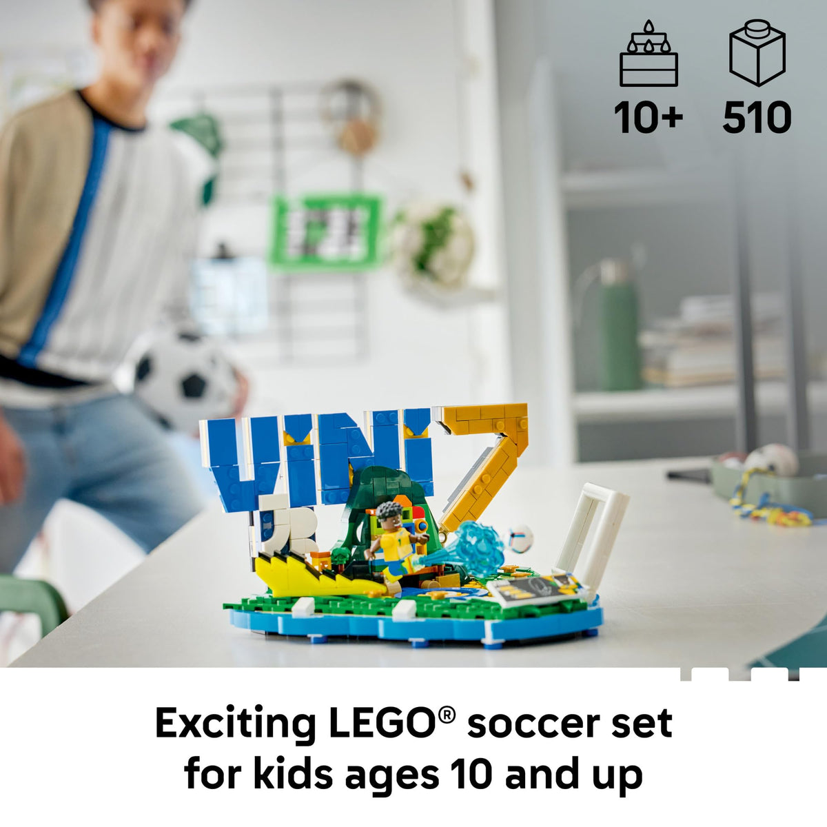 LEGO Editions Vini Jr. – Soccer Highlights - Building Set for Boys & Girls, Ages 10+ - Collectible Soccer Gift W/Plaque - Kids Bedroom or Shelf Decor - 43027 🍁 All In One Marketplace Canada