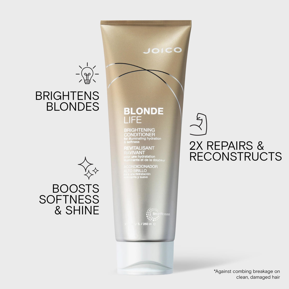 Joico Blonde Life Brightening Blonde Conditioner, Neutralizes Brassy Tones, Protect and Strengthen Bleached Hair, Anti Frizz with Coconut Oil, Sulfate Free 🍁 All In One Marketplace Canada