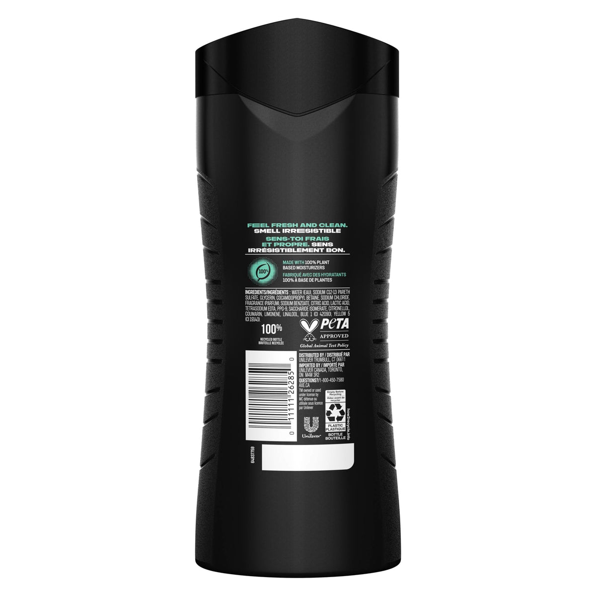 AXE Apollo Men's Body Wash for All Day Freshness, Sage & Cedarwood, with 100% Plant-Based Moisturizers, 473ml (Pack of 4) 🍁 All In One Marketplace Canada