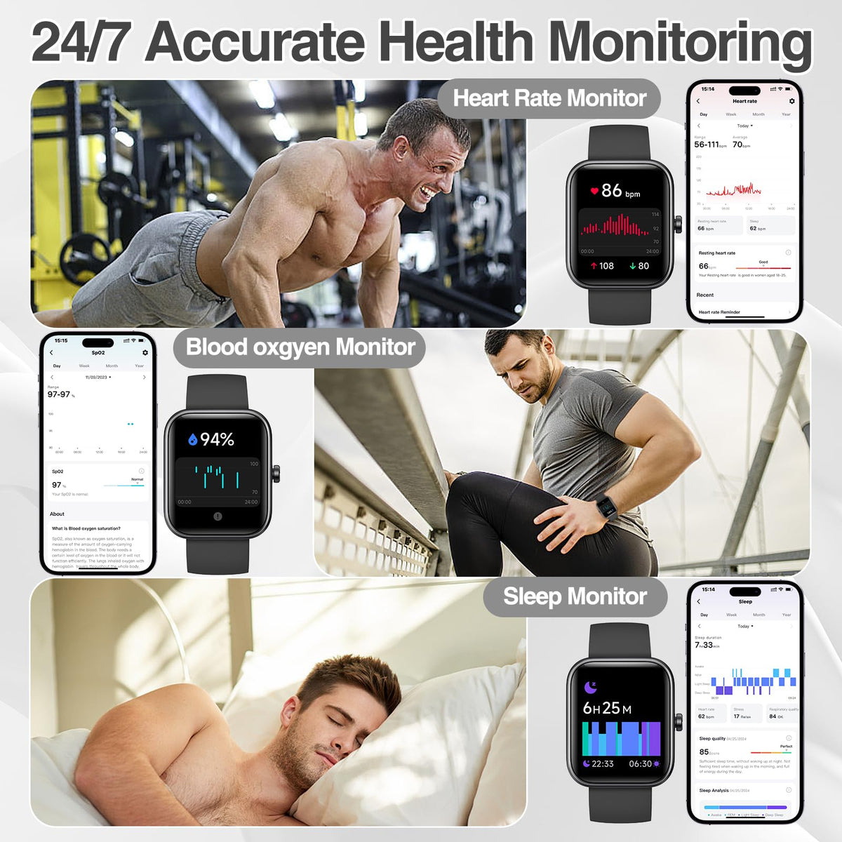 Smart Watch for Men Women with Bluetooth Call,Alexa Built-in Smartwatch,1.83"DIY Dial Fitness Watch with Sleep Heart Rate SpO2 Monitor,100+ Sport Mode,IP68 Waterproof Watch Compatible with Android iOS 🍁 All In One Marketplace Canada