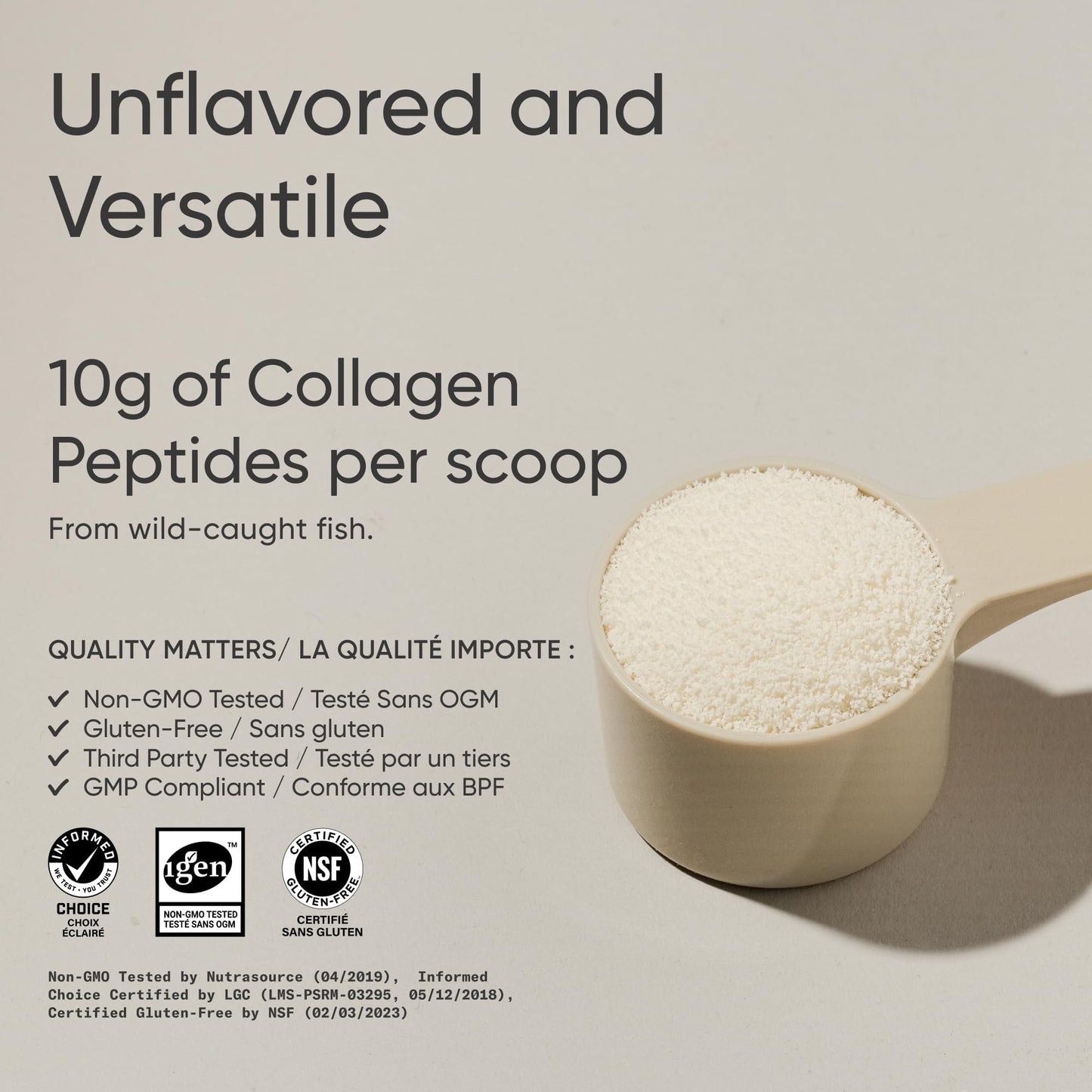 Sports Research® Marine Collagen Peptides Powder - Sourced from Wild-Caught Fish, Pescatarian Friendly, Keto Certified & Non-GMO Verified - Easy to Mix in Water or Juice! (34 Servings) 🍁 All In One Marketplace Canada