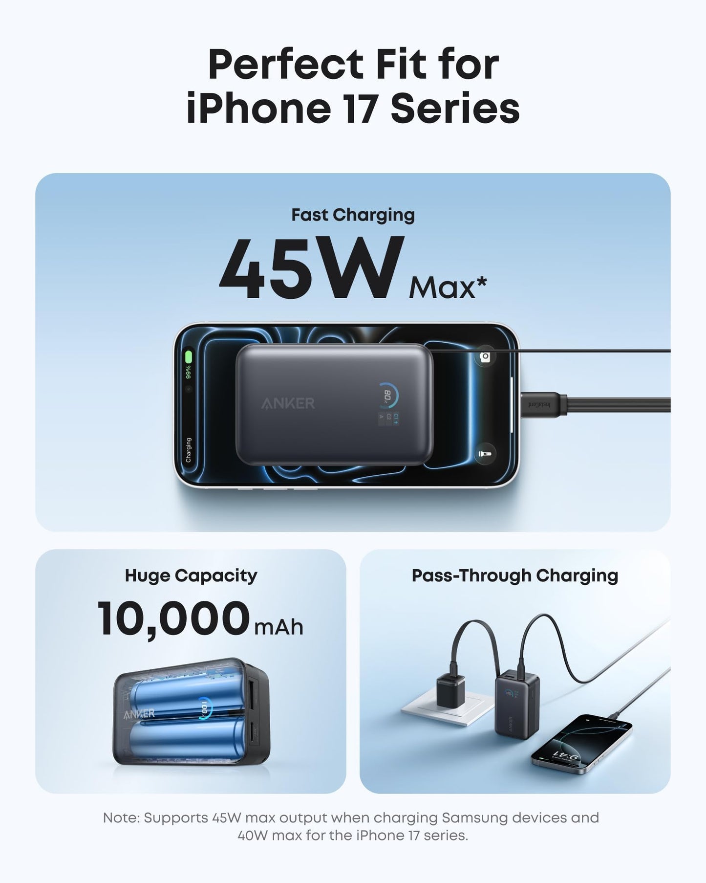 Anker Nano Power Bank, 10,000mAh Portable Charger with 2.3 ft Anker InstaCord Retractable Cable, 45W Max Compact Battery Pack, Smart Display, for iPhone 17/16 Series,iPad,Galaxy,Pixel and More (Black) 🍁 All In One Marketplace Canada