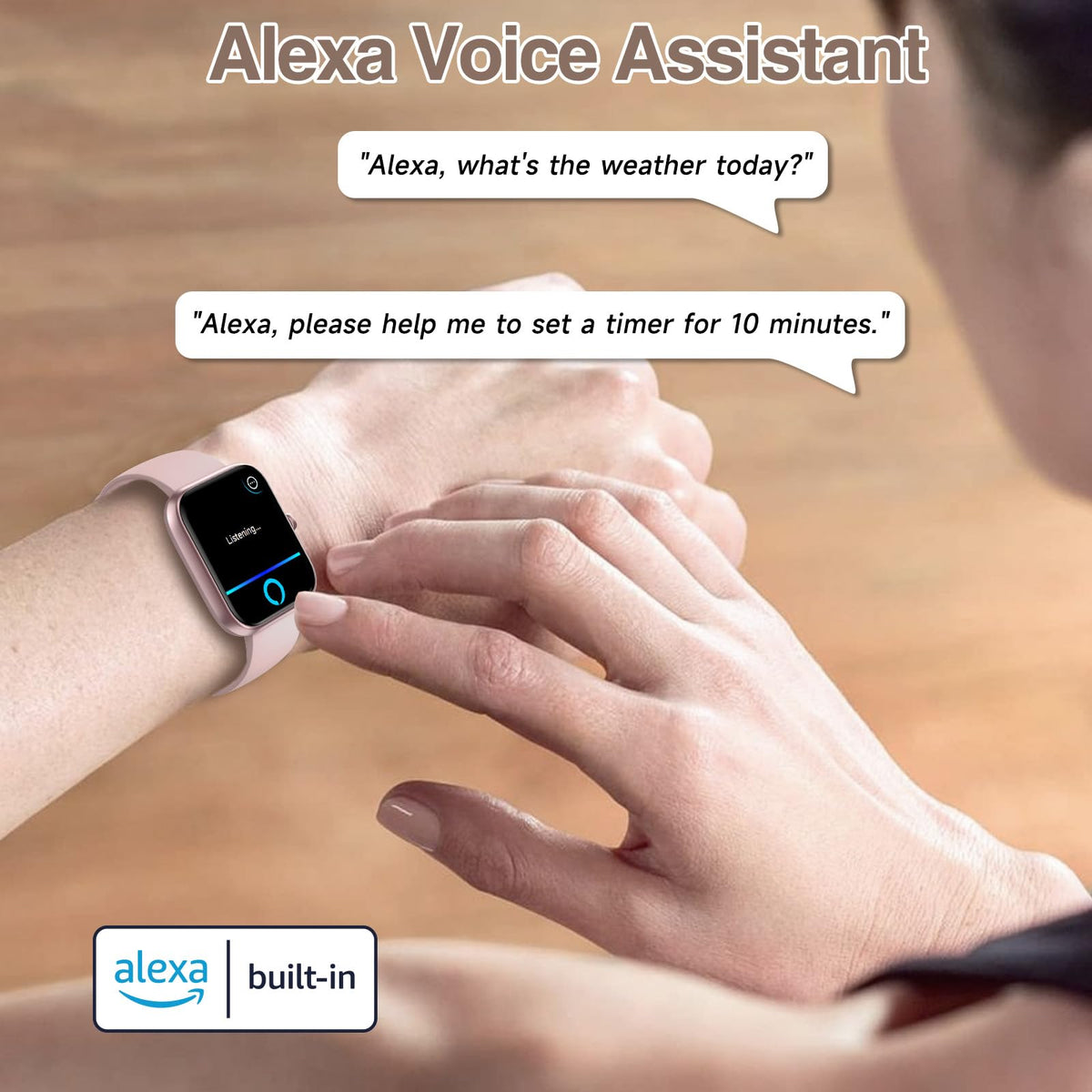 Smart Watch for Men Women with Bluetooth Call,Alexa Built-in Smartwatch,1.83"DIY Dial Fitness Watch with Sleep Heart Rate SpO2 Monitor,100+ Sport Mode,IP68 Waterproof Watch Compatible with Android iOS 🍁 All In One Marketplace Canada