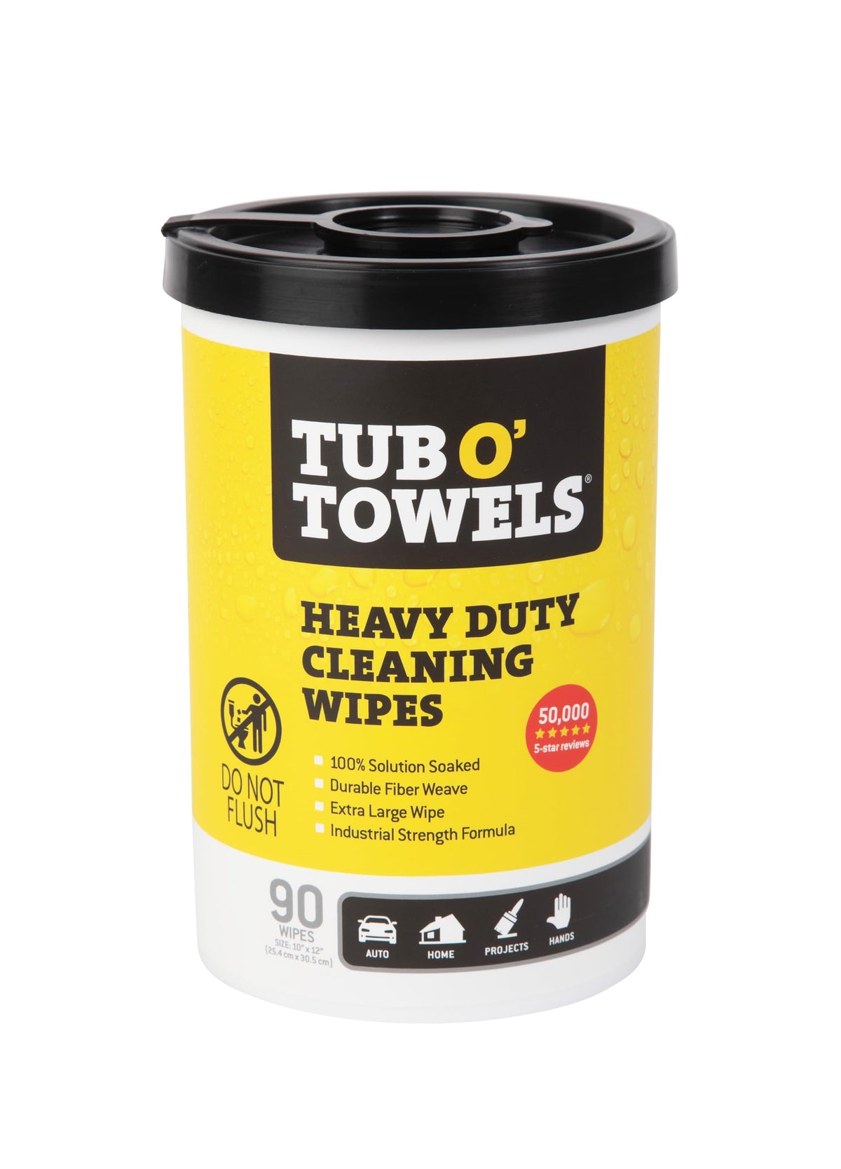 Tub O Towels TW90 Heavy-Duty 10" x 12" Size Multi-Surface Cleaning Wipes, 90 Count Per Canister 🍁 All In One Marketplace Canada