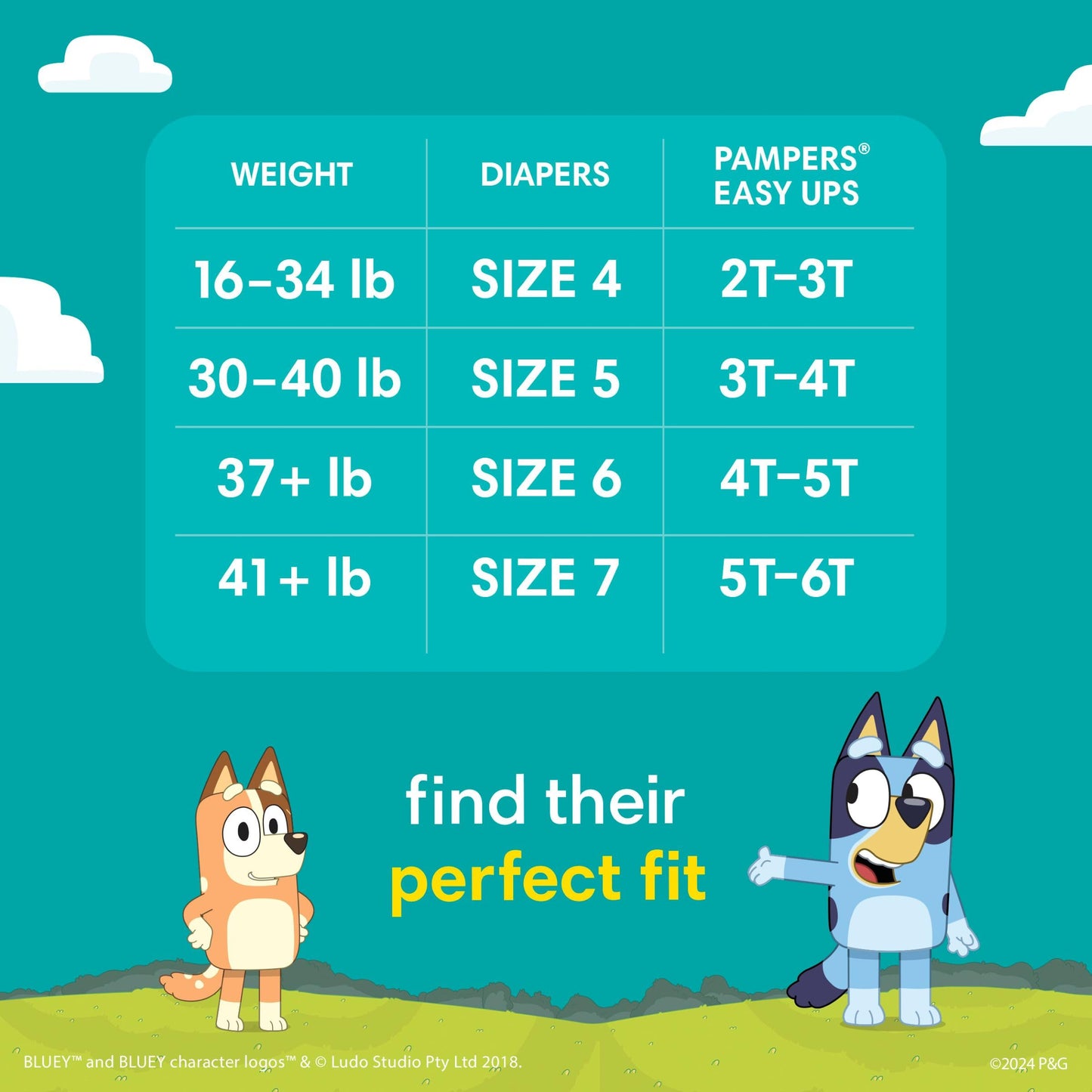 Pampers Easy Ups Girls & Boys Potty Training Pants, Size 5 (3T4T), Bluey Absorbent Training Underwear, Up to 100% Leakproof Day and Night, Hypoallergenic, 1 Pack (Count of 66) 🍁 All In One Marketplace Canada