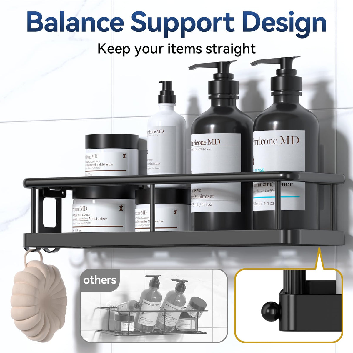 YASONIC Shower Caddy Adhesive, 100% Rustproof Shower Shelves 3 Piece 🍁 All In One Marketplace Canada