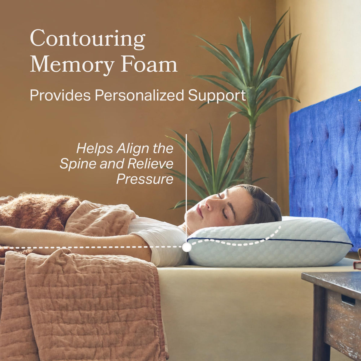WEEKENDER Ventilated Gel Memory Foam Pillow - Washable Cover - Queen Size(Pack of 1), White 🍁 All In One Marketplace Canada