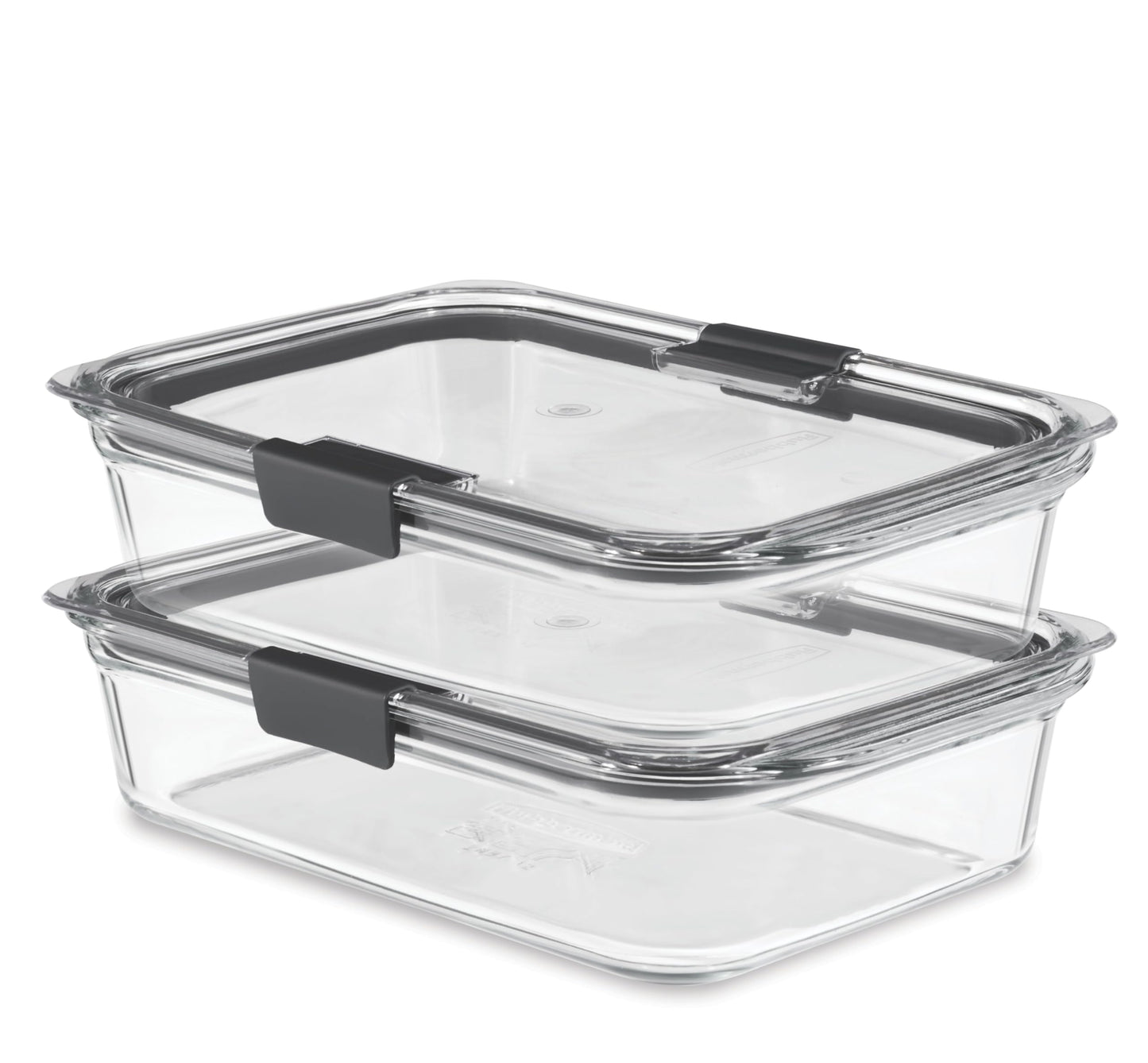 Rubbermaid 2118315 Brilliance Glass Storage 8-Cup Food Containers with Lids, 2-Pack (4 Pieces Total), BPA Free and Leak Proof, Large, Clear 🍁 All In One Marketplace Canada