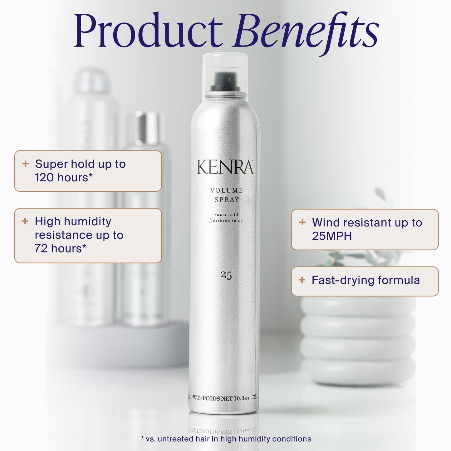 Kenra Volume Spray 25 | Super Hold Hairspray for Long Lasting Volume & Style | Thermal Heat Protectant | Wind Resistant up to 40 km/h | Humidity Shield 🍁 All In One Marketplace Canada