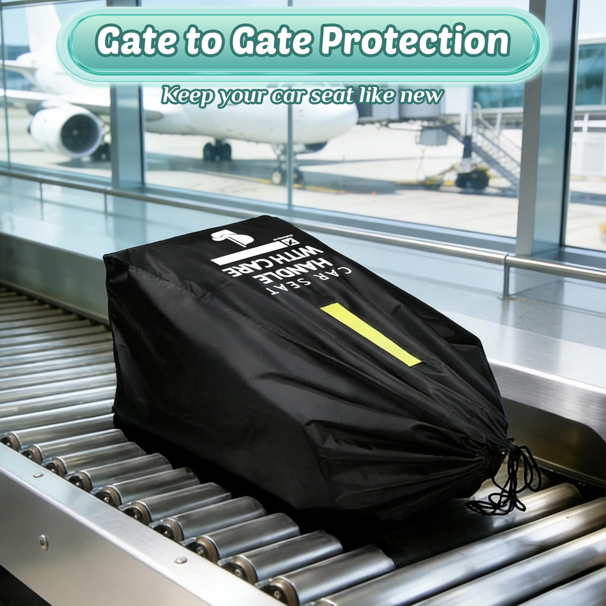 Car Seat Travel Bag: Carseat Travel Bag for Airplane Universal Fit Infant Carriers Booster Convertible Car Seats like Graco, Nuna, Doona, Cosco, Baby Travel Essentials for Flying, Gate & Baggage Check 🍁 All In One Marketplace Canada