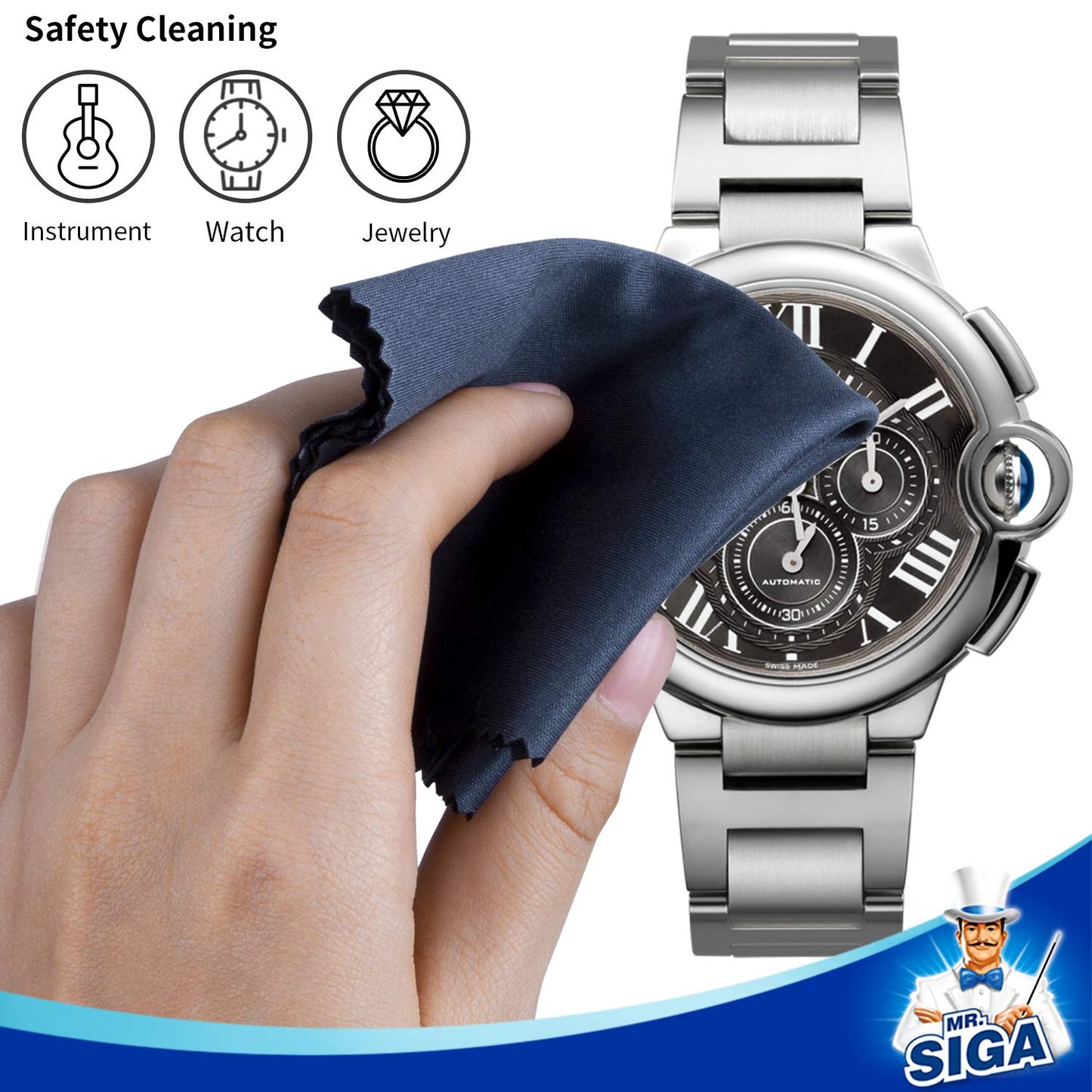 MR.SIGA Premium Microfiber Cleaning Cloths for Lens, Eyeglasses, Screens, Tablets, Glasses, 6 Pack, 6 x 7 inch 🍁 All In One Marketplace Canada