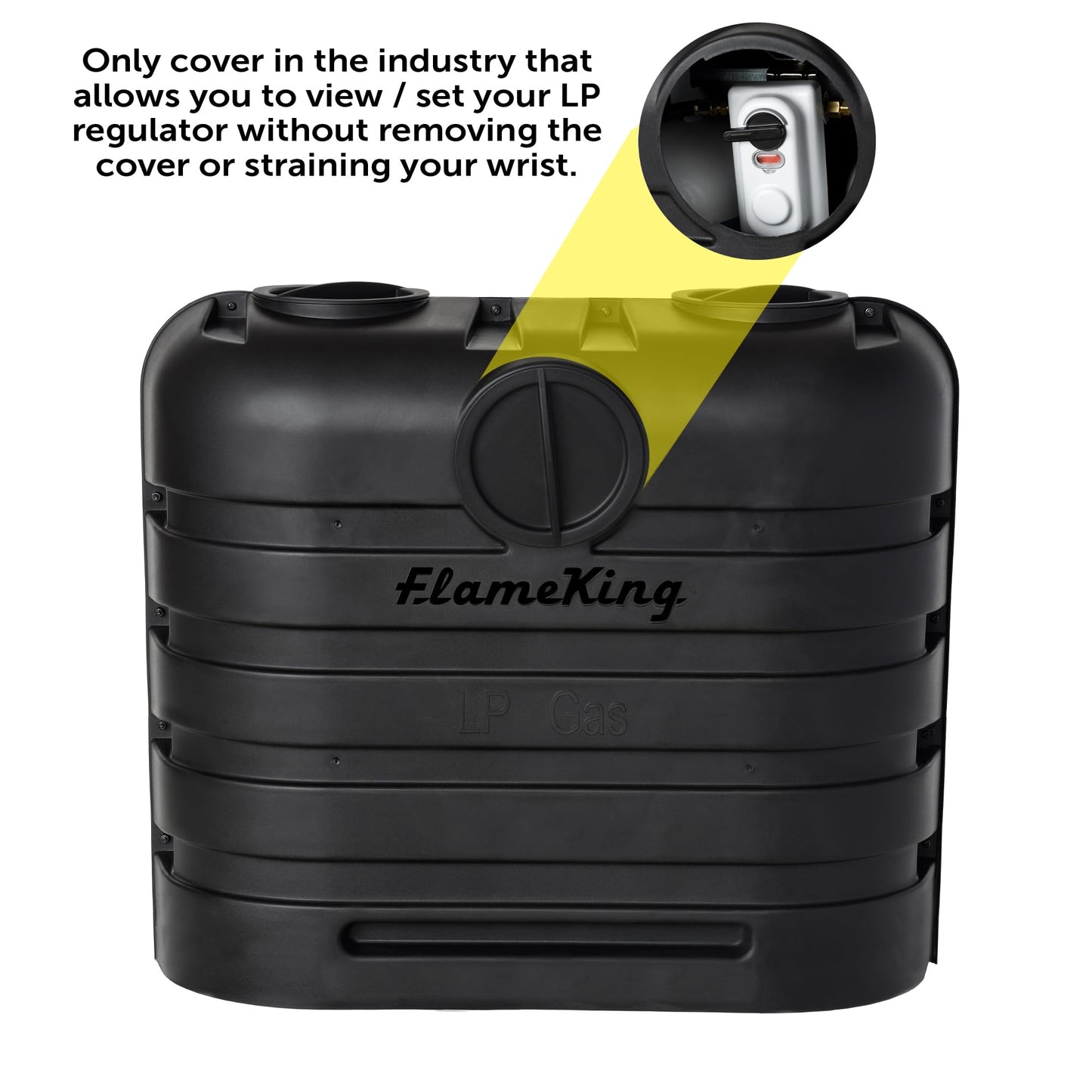 Flame King Dual 30LB LP Propane Tank Light Plastic Heavy Duty Cover for RV, Travel Trailer, Camper - Black 🍁 All In One Marketplace Canada