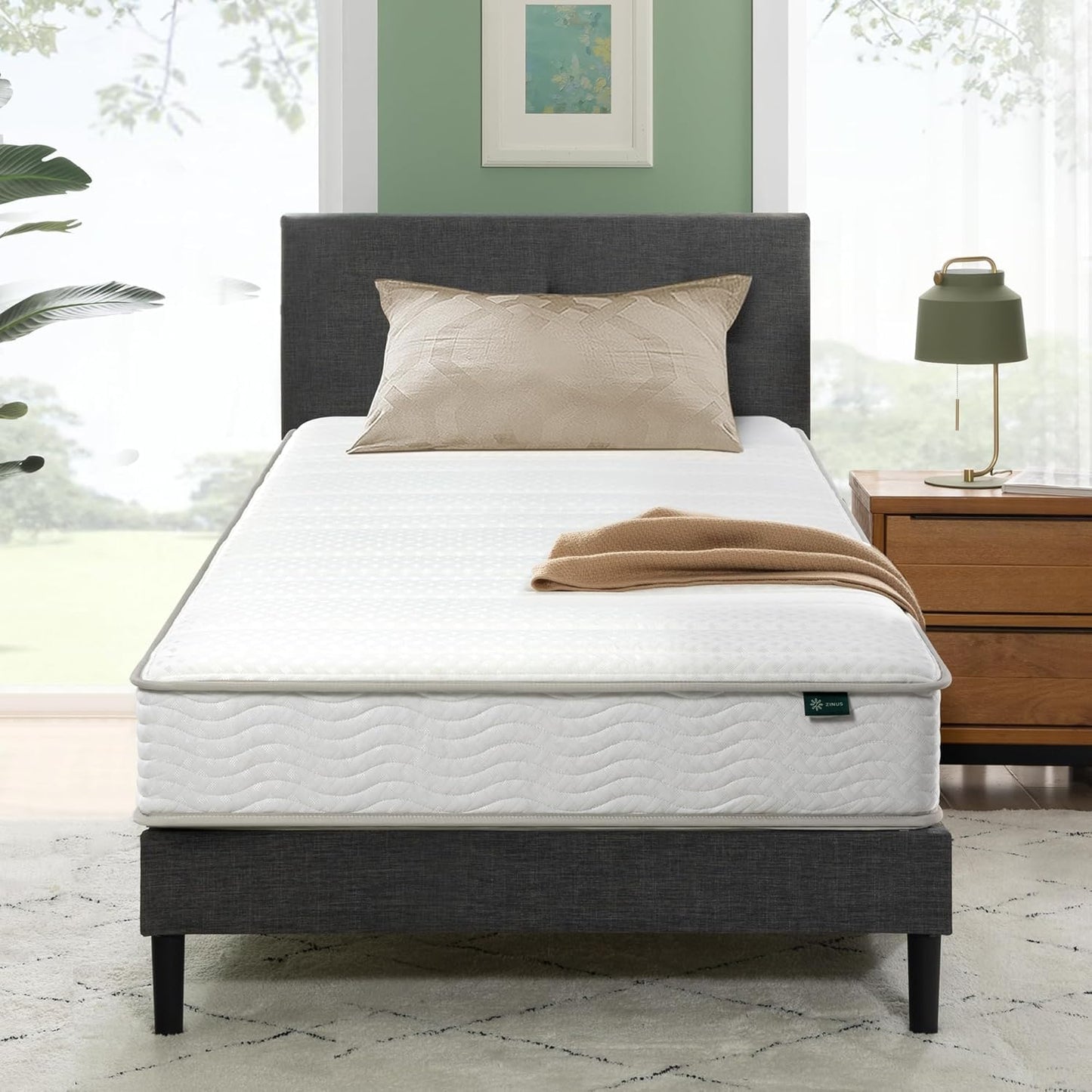 Zinus Narrow Twin Mattress - 6 Inch Foam and Spring Hybrid Mattress, Affordable Mattress, CertiPUR-US Certified Foam with Pressure Relief, Mattress in a Box, 10-Year Warranty, Narrow Twin, 30"x75" 🍁 All In One Marketplace Canada