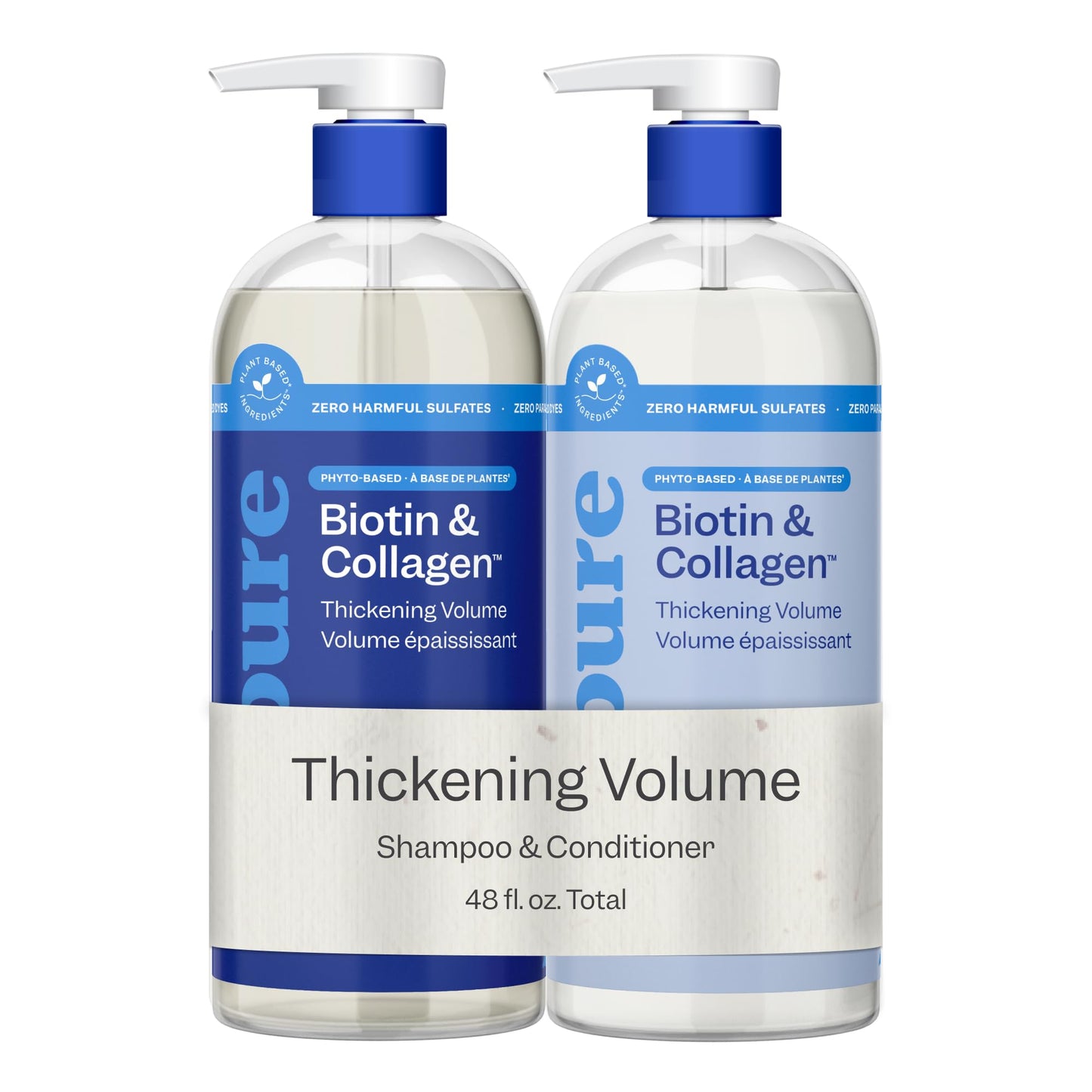 Renpure Biotin & Collagen Shampoo & Conditioner Set for Fine Hair 2x710ml 🍁 All In One Marketplace Canada