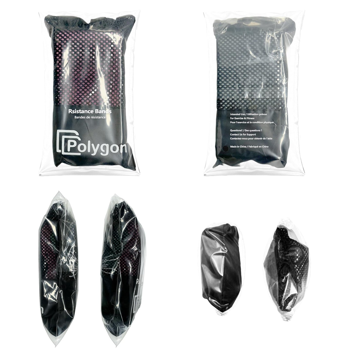 Polygon Resistance Exercise Bands, Polygon Fabric Non Slip Hip Bands for Squats, Legs, Butt, Thigh and Hip Workout, Thick Wide Fitness Loop for Men & Women. Workout Guide Included (Set of 3) 🍁 All In One Marketplace Canada