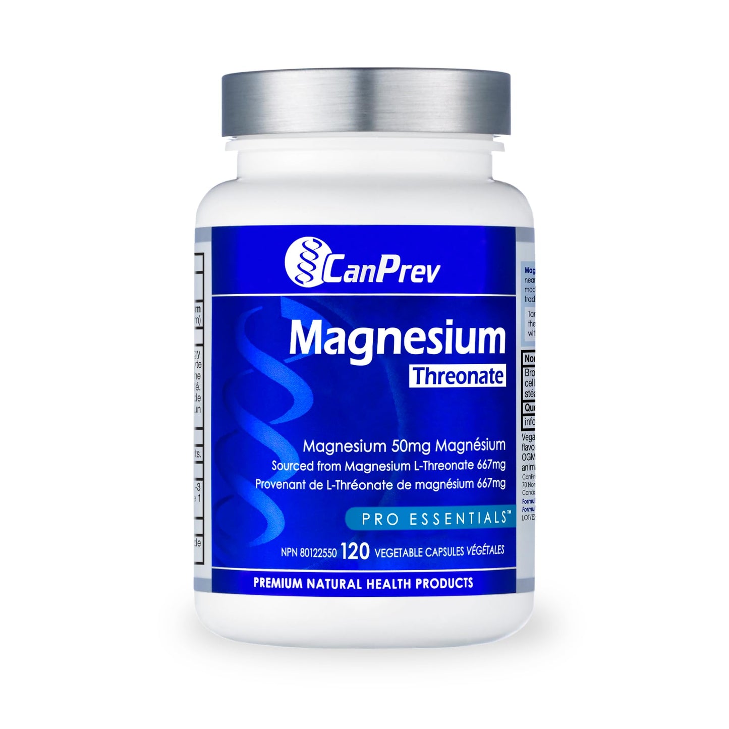 CanPrev Magnesium L-Threonate 50mg, 120 Capsules 120-Day Supply - Optimal Absorption Formula for Improve Sleep, Muscle Function, Maintain Healthy Electrolyte Balance - Vegan, Non-GMO and Gluten-Free 🍁 All In One Marketplace Canada