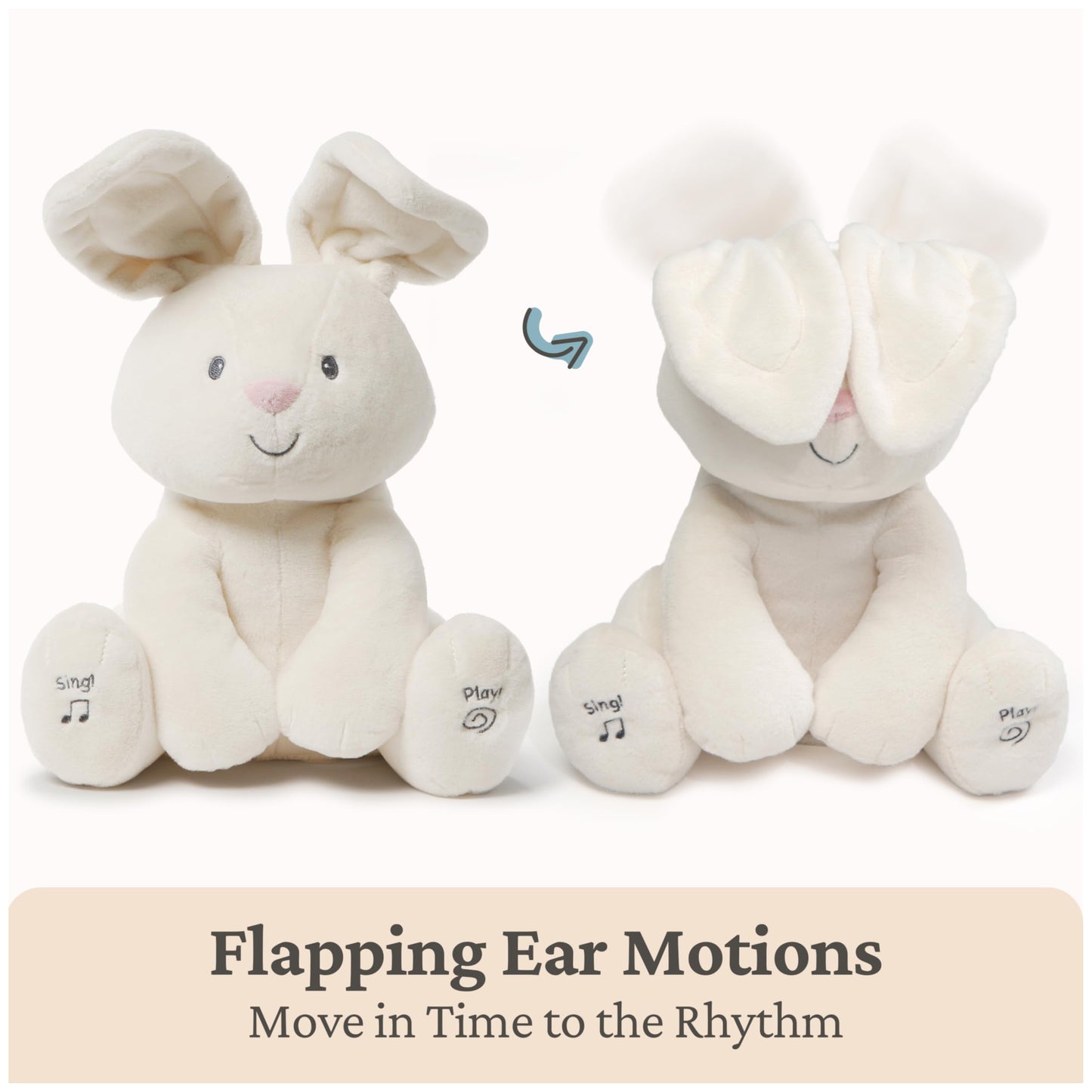 GUND Baby Flora Bunny 12-Inch Interactive Animated Musical Baby Toy 🍁 All In One Marketplace Canada