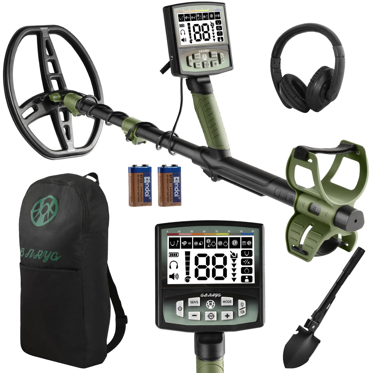 Gbnryg Professional Metal Detector for Adults,12" IP68 Waterproof Search Coil with LCD Backlight,5 Modes Gold Detector,Advanced DSP Chip&High Accuracy System for Beach/Gold Hunting 🍁 All In One Marketplace Canada