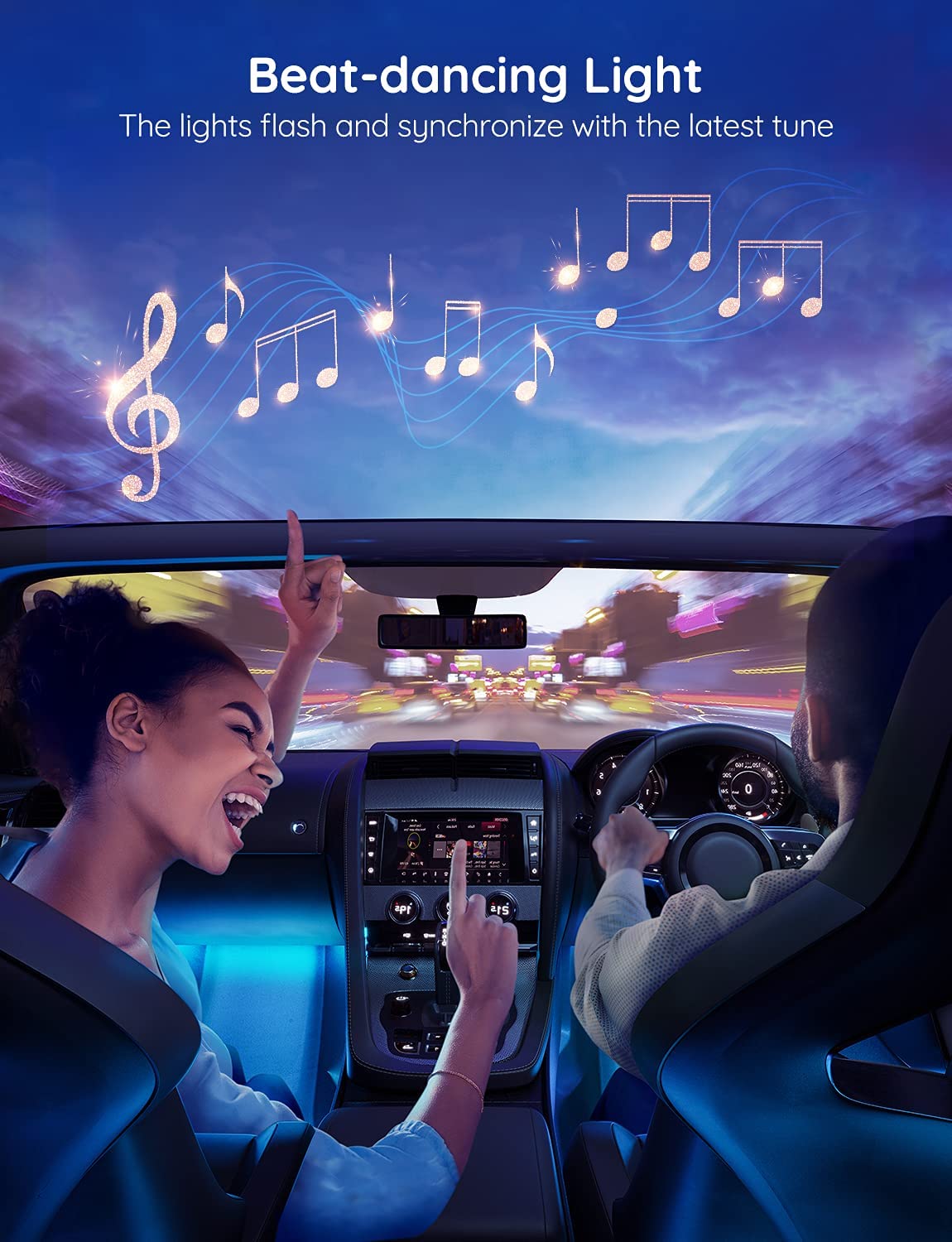 Govee Interior Lights for Car, App Control Smart Car Lights with DIY Mode and Music Mode, Waterproof LED Interior Lights with 2 Lines Design, RGB Under Dash Car LED Lights with Car Charger, DC 12V 🍁 All In One Marketplace Canada