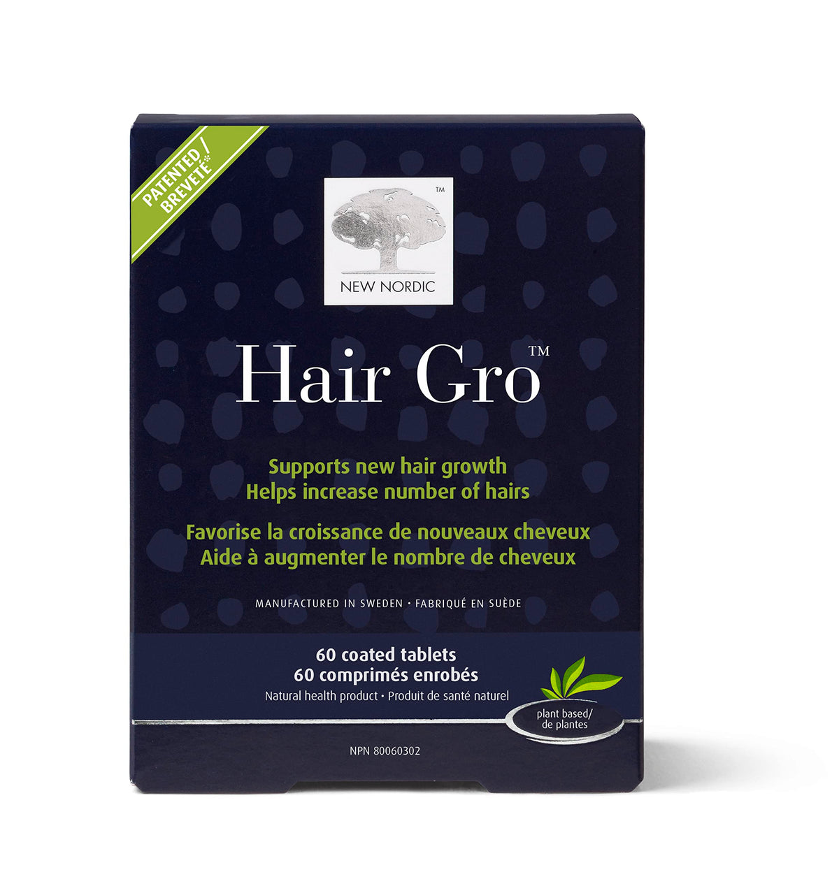 New Nordic Hair Gro, Hair Growth Tablets, Biotin, 60 Tablets, 30 Day Supply 🍁 All In One Marketplace Canada