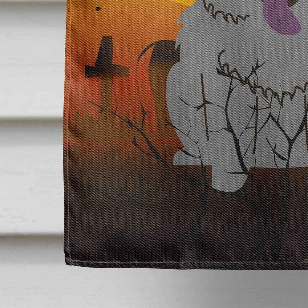 Caroline's Treasures BB4405CHF Halloween Chow Chow Blue Canvas House Size Flag, Large, Multicolor