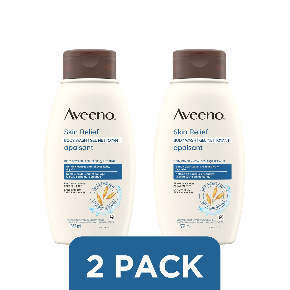 Aveeno Skin Relief Body Wash with Colloidal Oatmeal, pack of 2 🍁 All In One Marketplace Canada