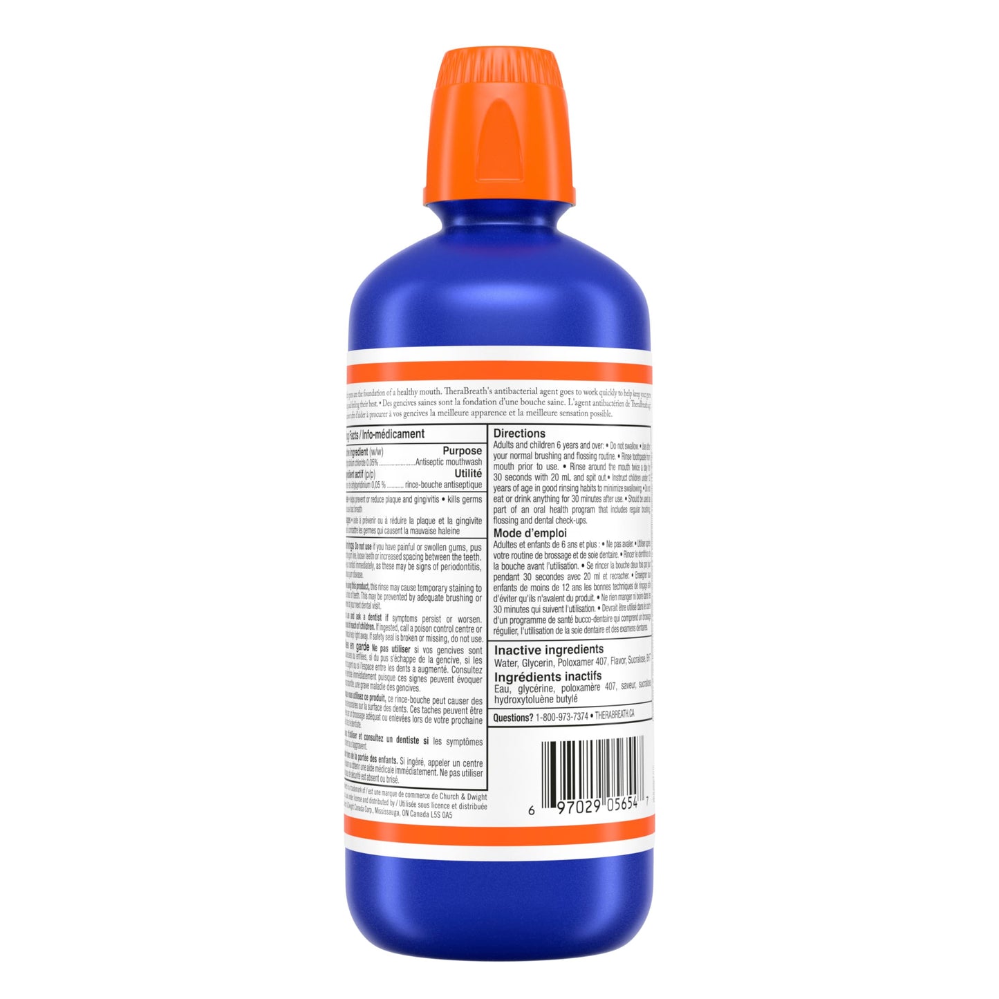 TheraBreath Healthy Gums Oral Rinse, Helps Fight Gingivitis. Alcohol-Free & Dye-Free Mouthwash, Certified Vegan, Halal, Kosher & Gluten-Free, Clean Mint, 1L (Pack of 1) 🍁 All In One Marketplace Canada