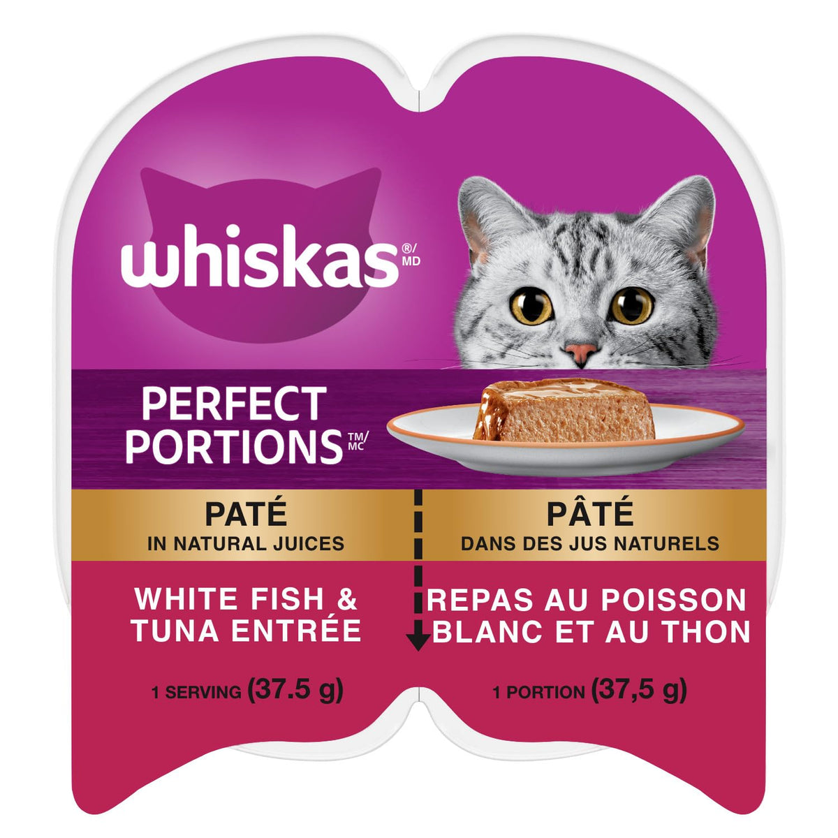 Whiskas Perfect Portions Kitten Wet Cat Food, Whitefish Flavour, 75g 🍁 All In One Marketplace Canada