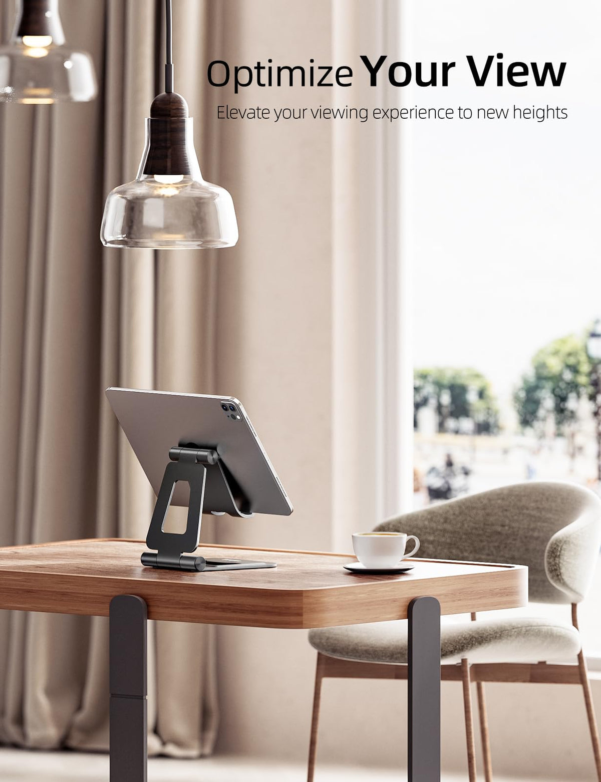 Nulaxy Aluminum Dual Foldable iPad Stand, Fully Adjustable Desktop Tablet Holder, iPad Accessories Office Compatible with 4-11" Mobile Devices Kindle, iPad Pro/Air/Mini, iPhone Pro/Max/Plus, Black 🍁 All In One Marketplace Canada