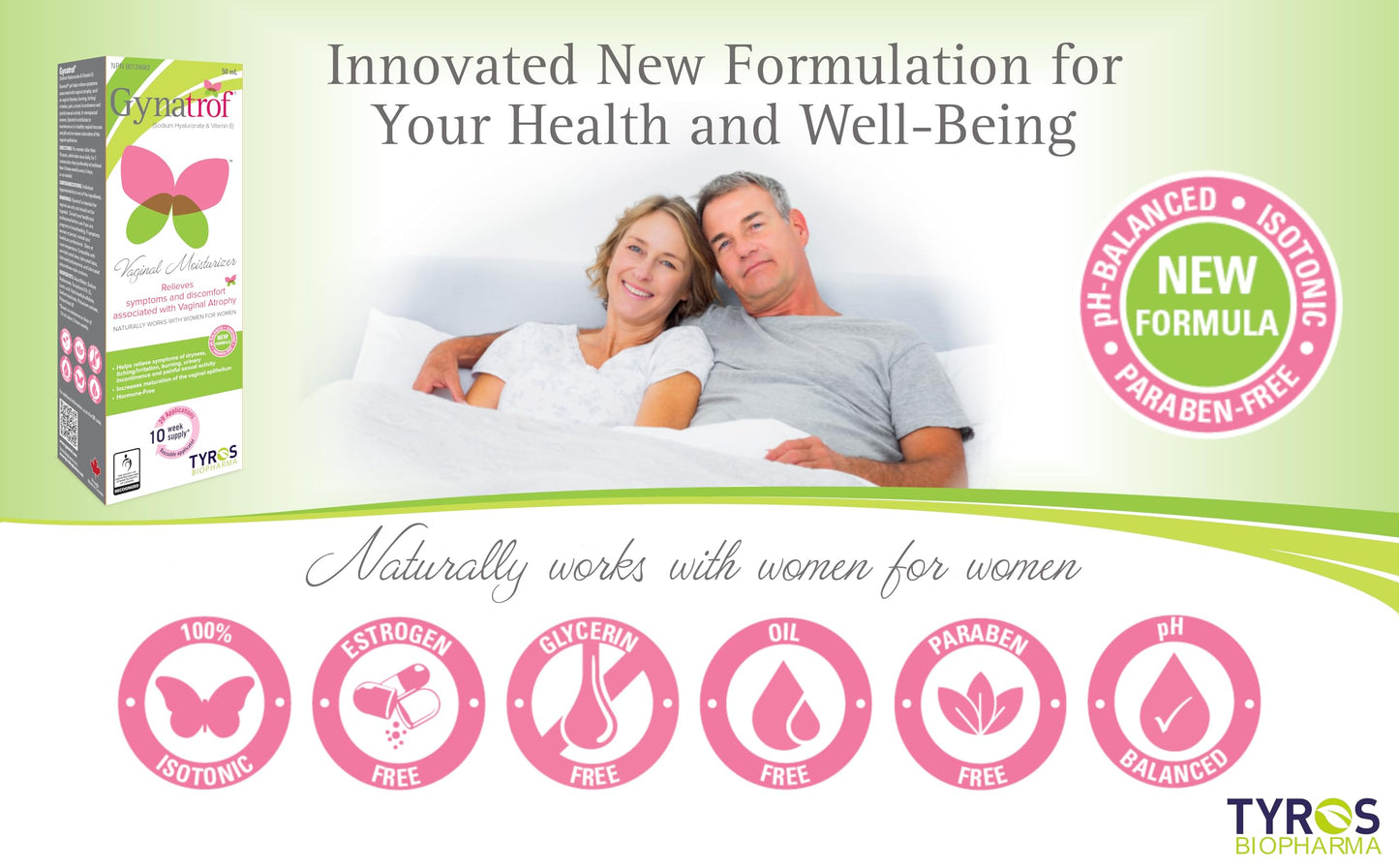 Gynatrof Natural Vaginal Moisturizer, Hyaluronic Acid and Vitamin E, Eliminates Vaginal Dryness, Fast Acting, Hormone Free and Fragrance Free, 50 ml 🍁 All In One Marketplace Canada