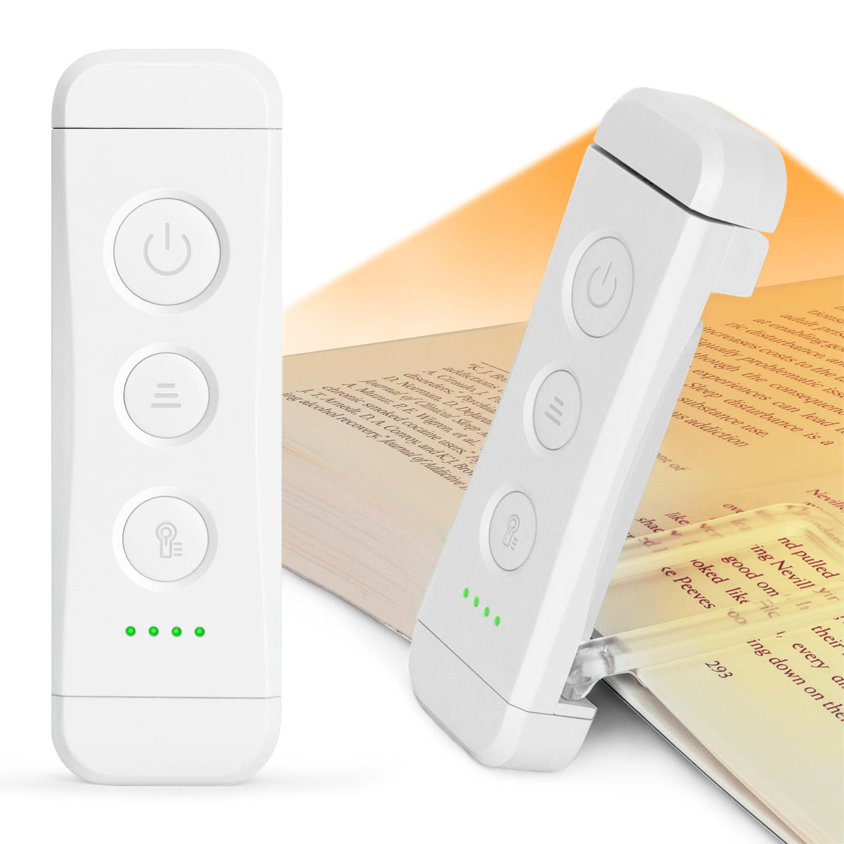 Glocusent USB Rechargeable Book Light - Eye Caring LED Reading Light with 3 Light Colors & 5 Brightness Levels, Compact & Long-Lasting, Ideal Book Light for Night Reading, Book Lovers 🍁 All In One Marketplace Canada