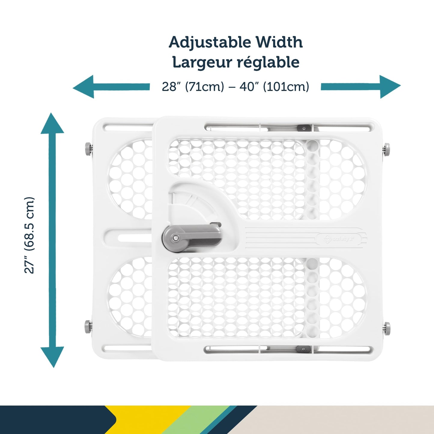 Safety 1st Pressure Mount Easy Fit Security Gate, Fits Spaces between 28" and 40", and 27" Tall, White 🍁 All In One Marketplace Canada